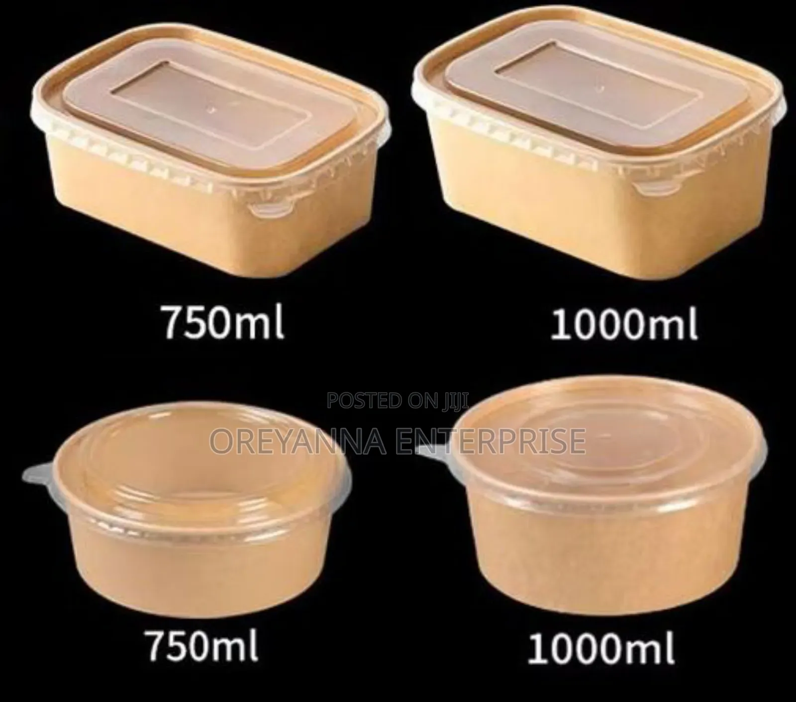 1000ml 750ml Eco- Friendly Craft Bowls