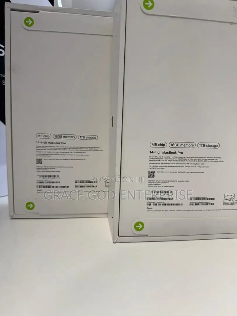 New Laptop Apple Macbook Pro 2025 M5 14-inch 16GB Apple M5 SSD 1T