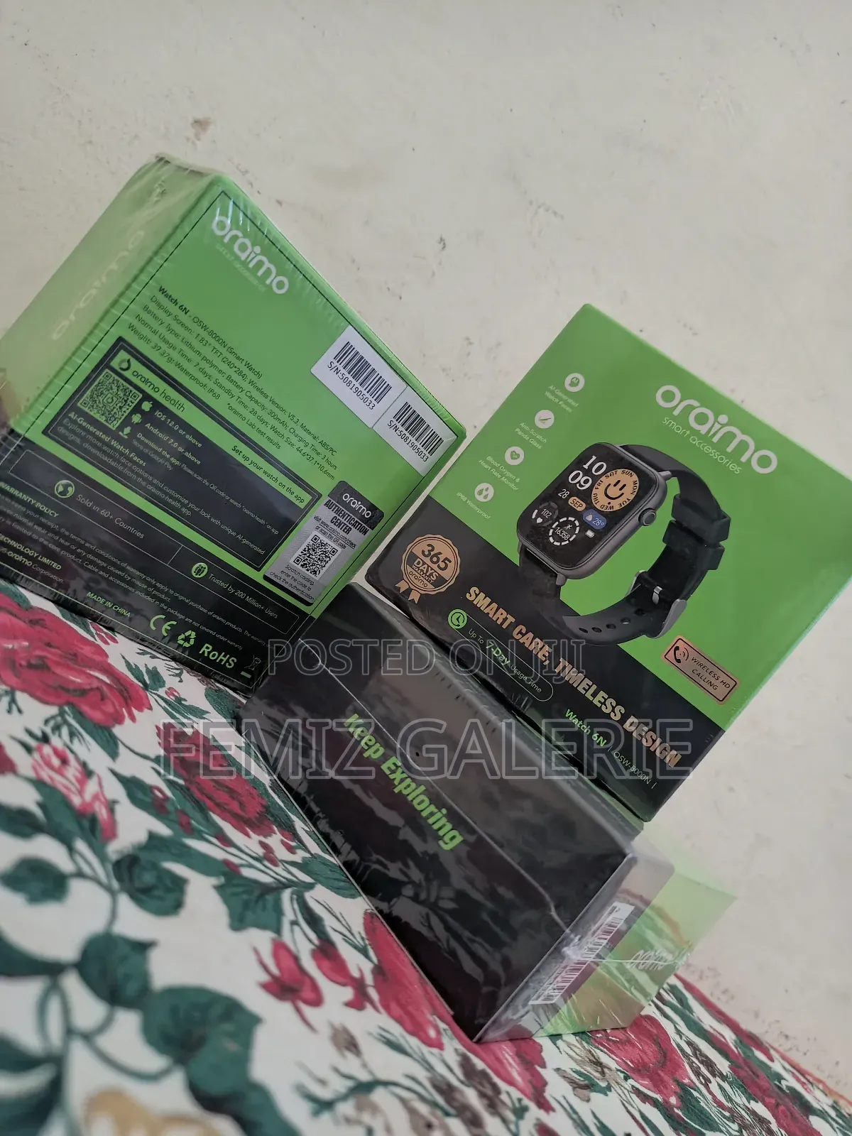 Oraimo Watch 6n 1.83'' Full Touch Color Screen Smart Watch