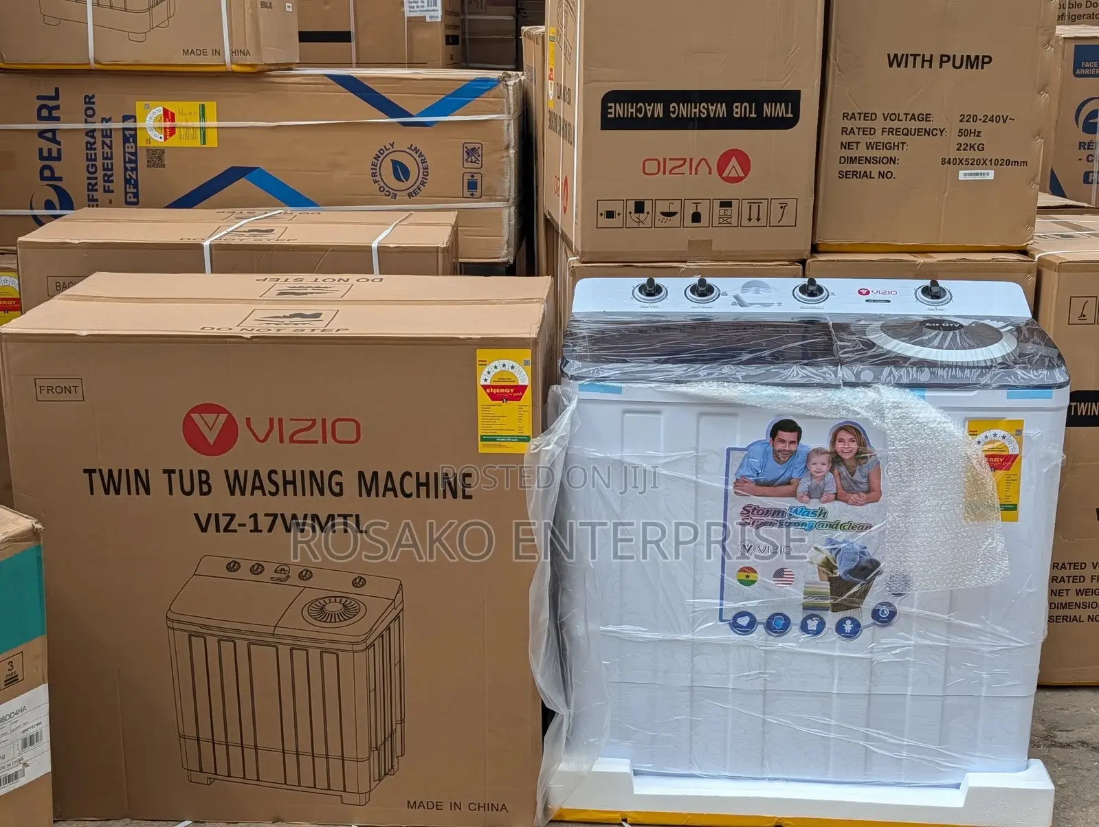 Vizio 15kg Washing Machine Semi Automatic Twin Tub