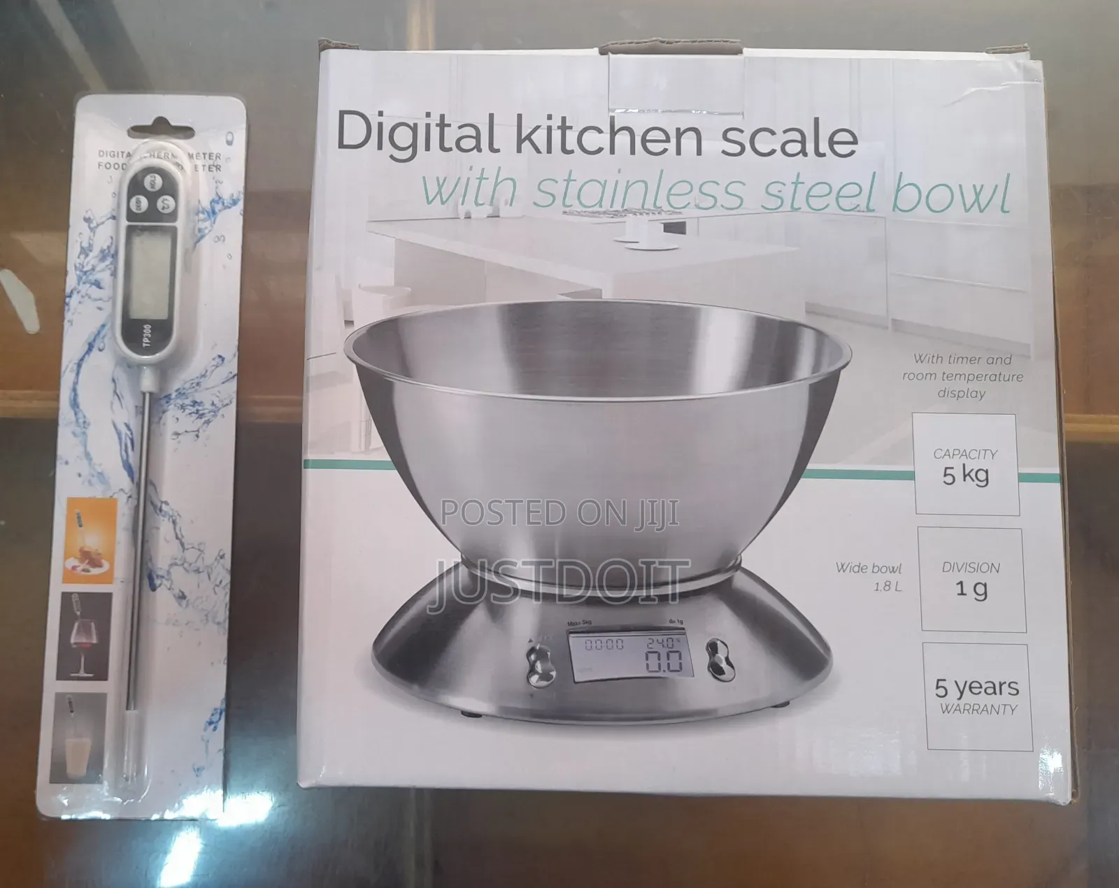 Digital Kitchen Scale With Food Thermometer