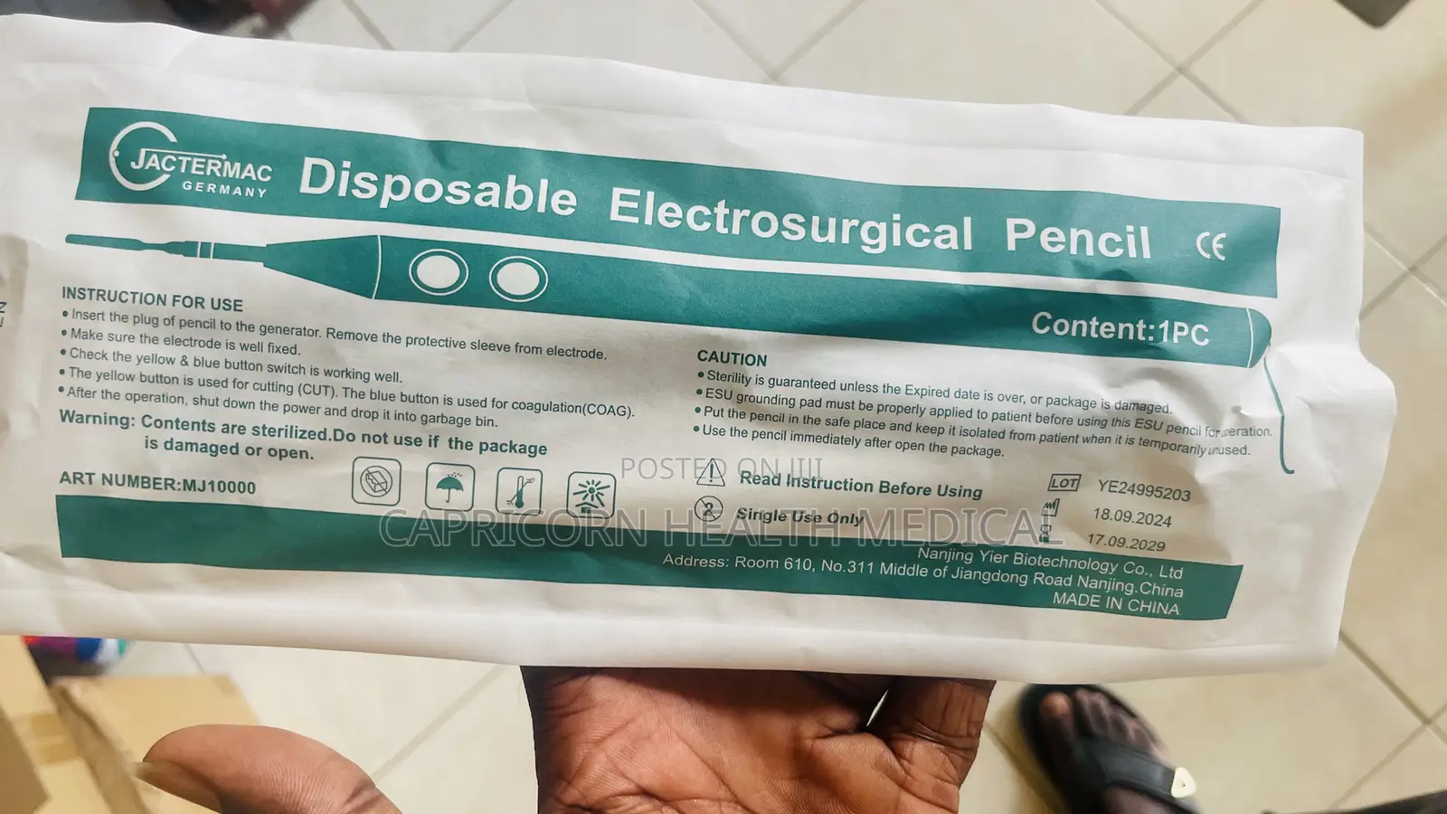Diathermy or Electrosurgical Pencil