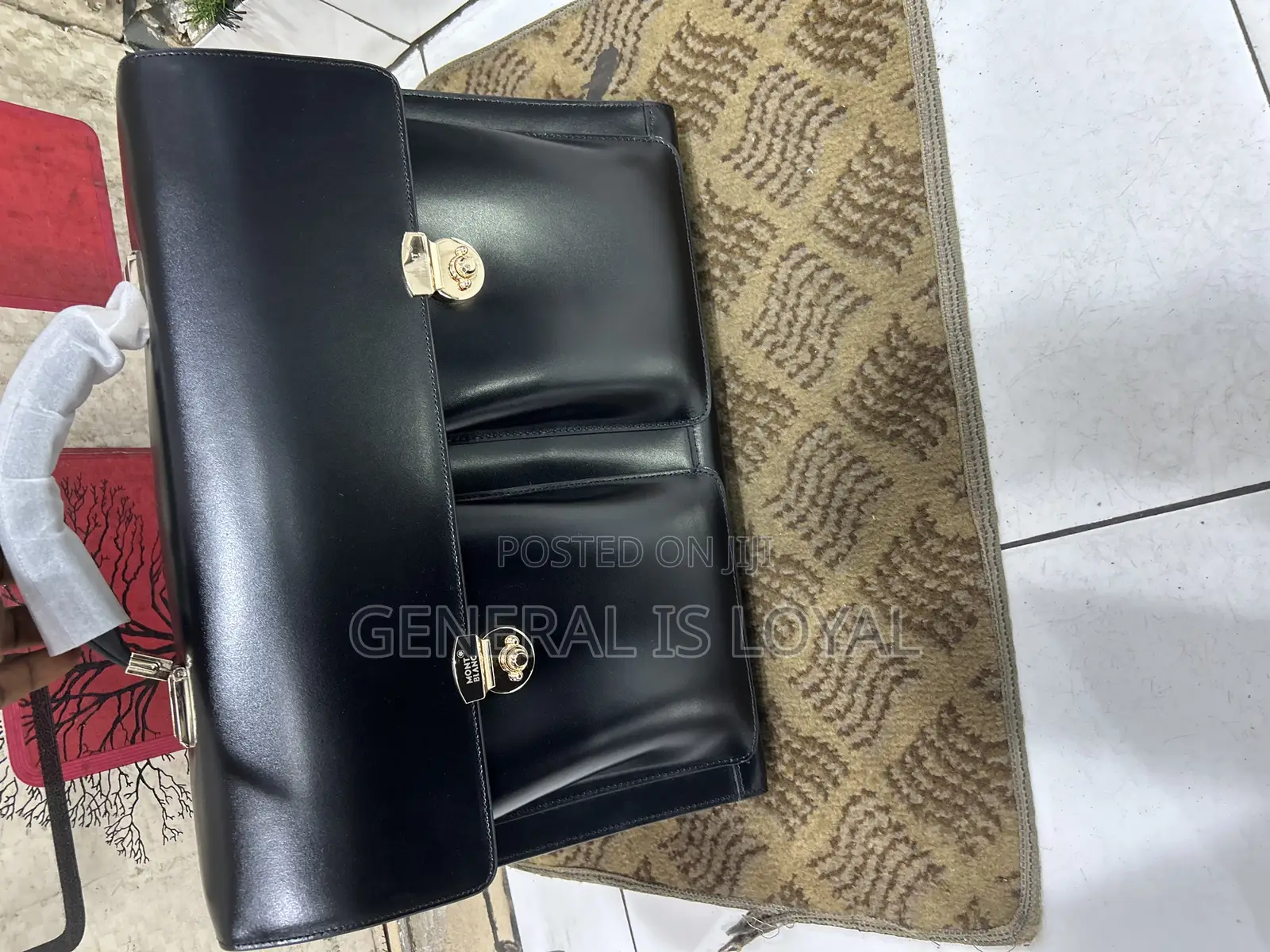 Montblanc Black Leather Briefcas