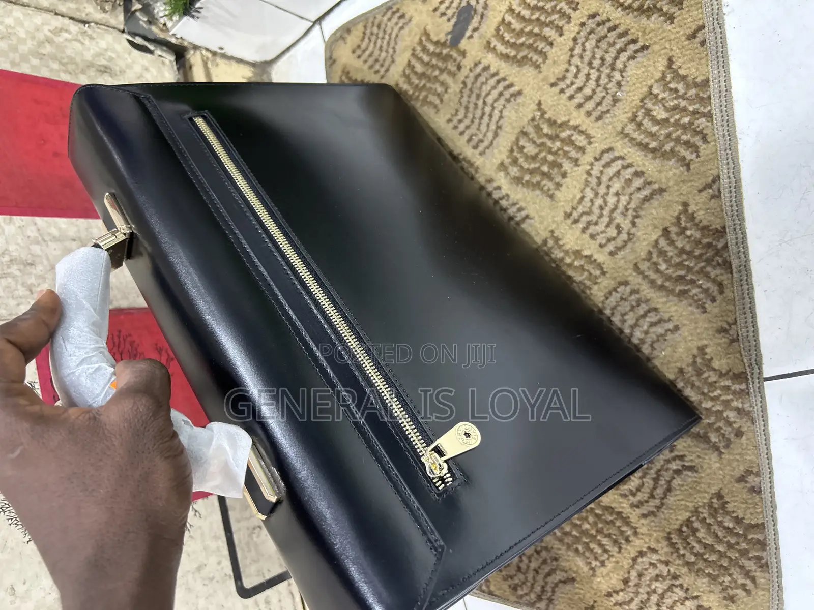 Montblanc Black Leather Briefcas