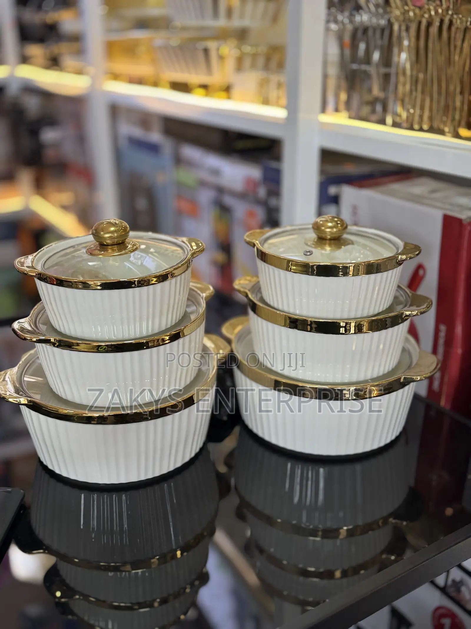 Ceramic Glass Bowls 3set