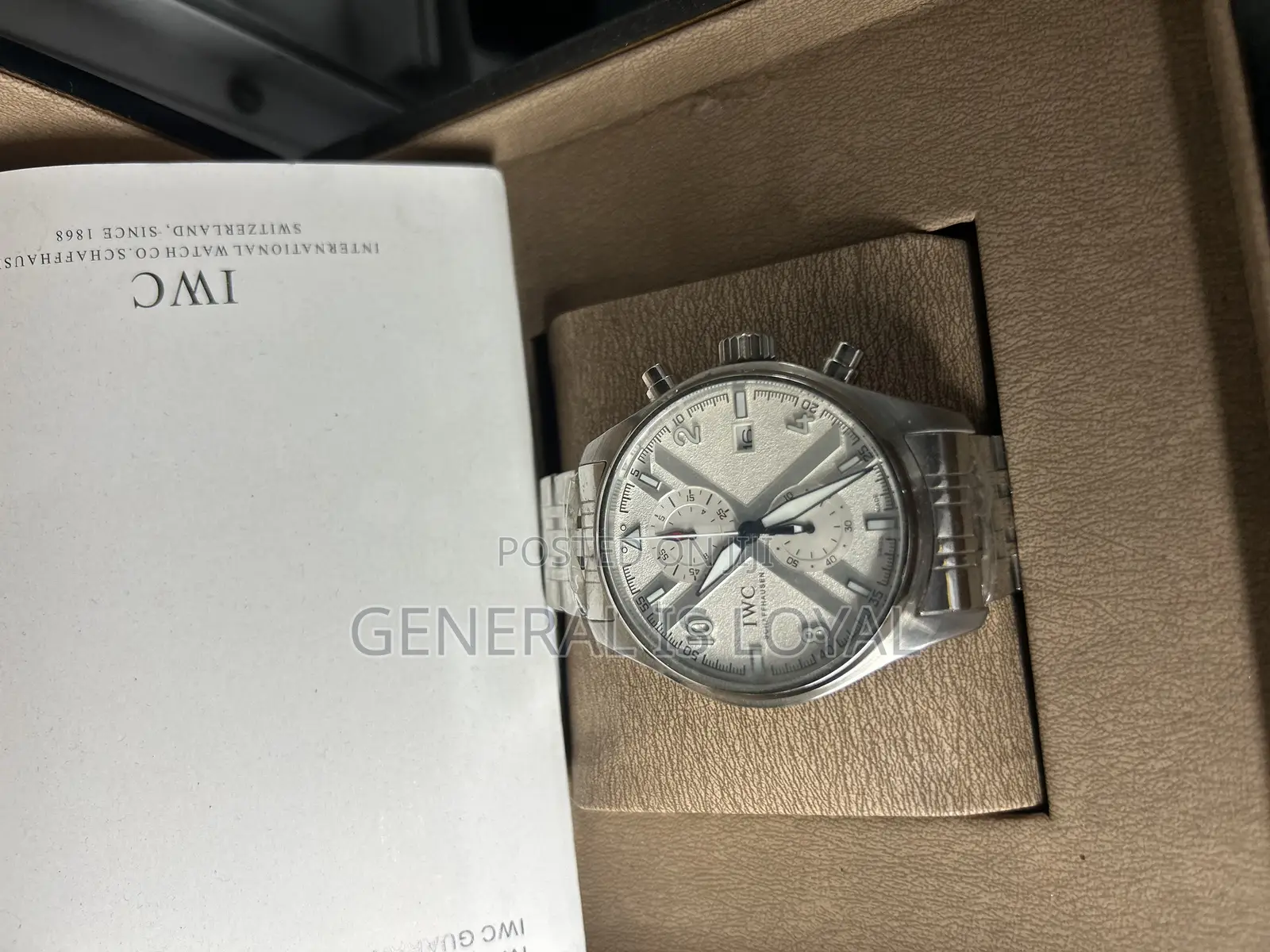 Iwc Pilot's Silver Watch Chronograph 41