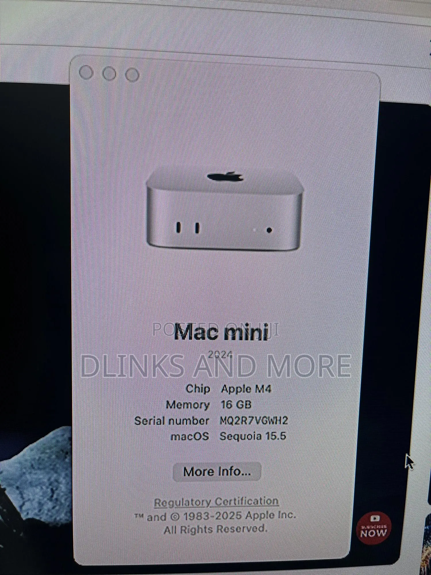 New Desktop Computer Apple Mac Mini M4 16GB Apple M4 SSD 256GB