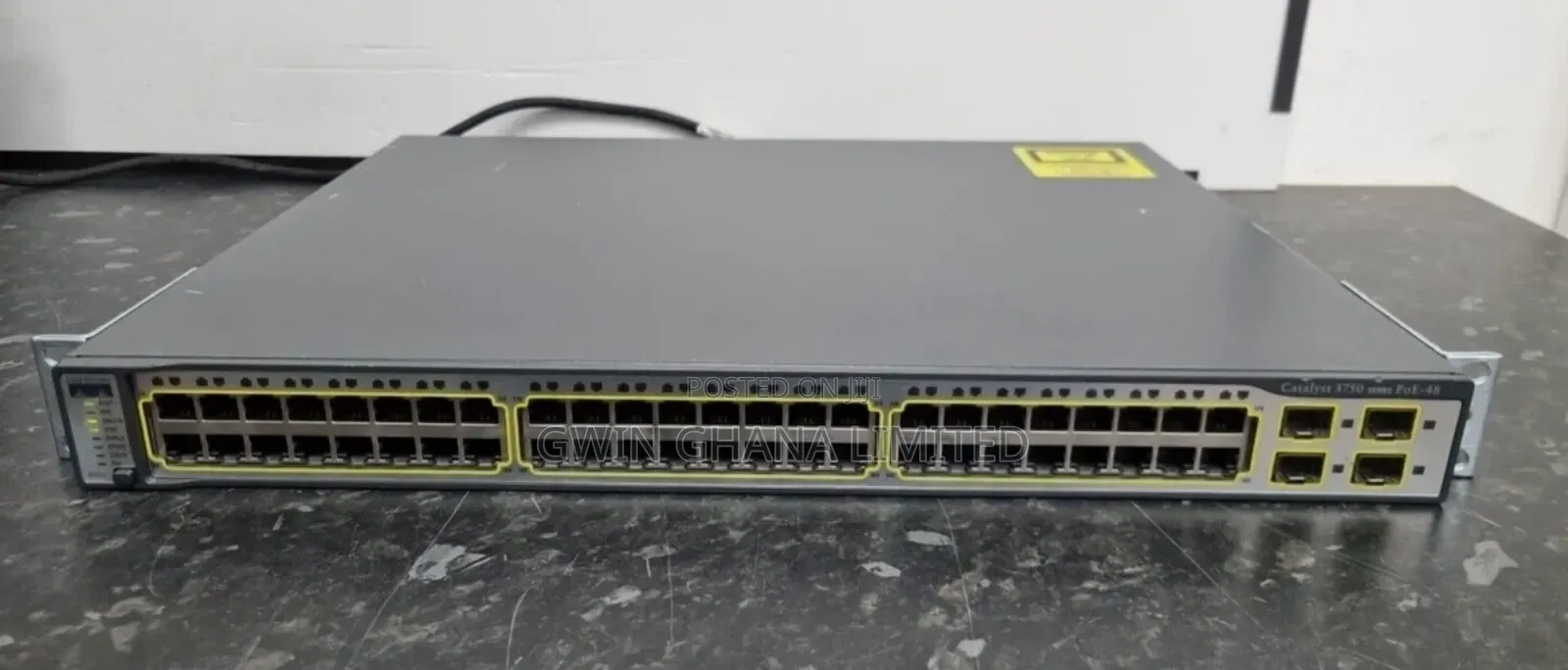 Cisco Catalyst 3750 48poe Ws-C3750v2-48ps-S V08 Poe Network Switch