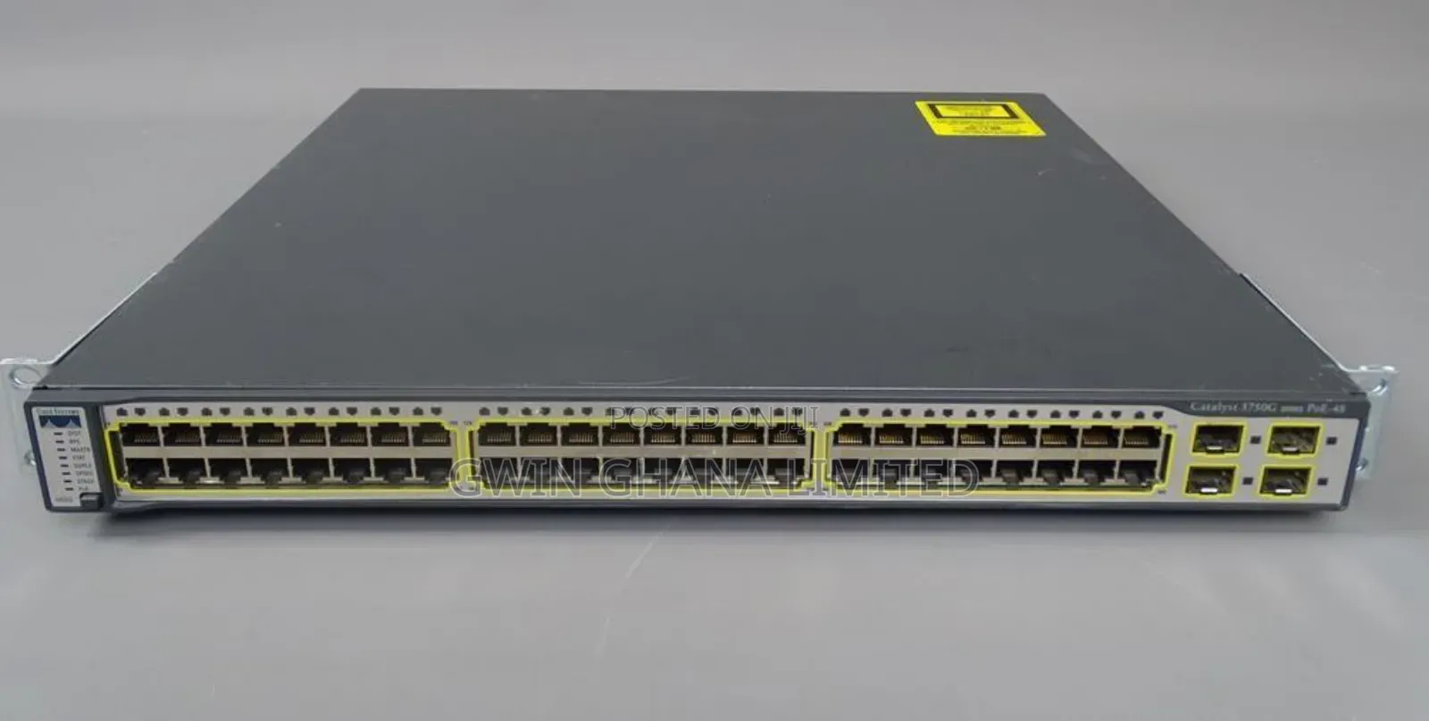 Cisco Catalyst 3750 48poe Ws-C3750v2-48ps-S V08 Poe Network Switch