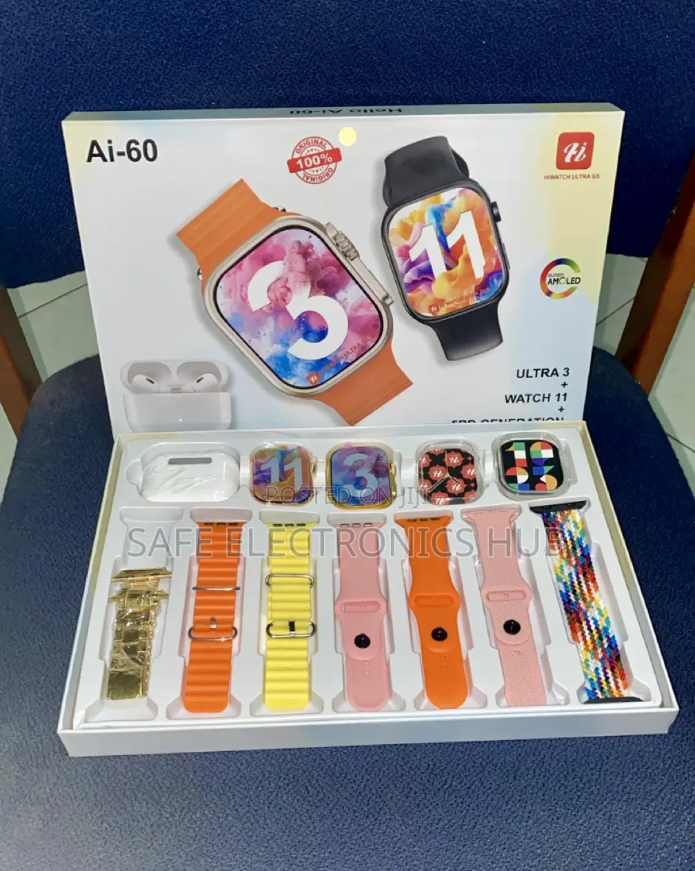 Ai-60 Suit With 2 Smart Watch+1 Airpod+7 Straps