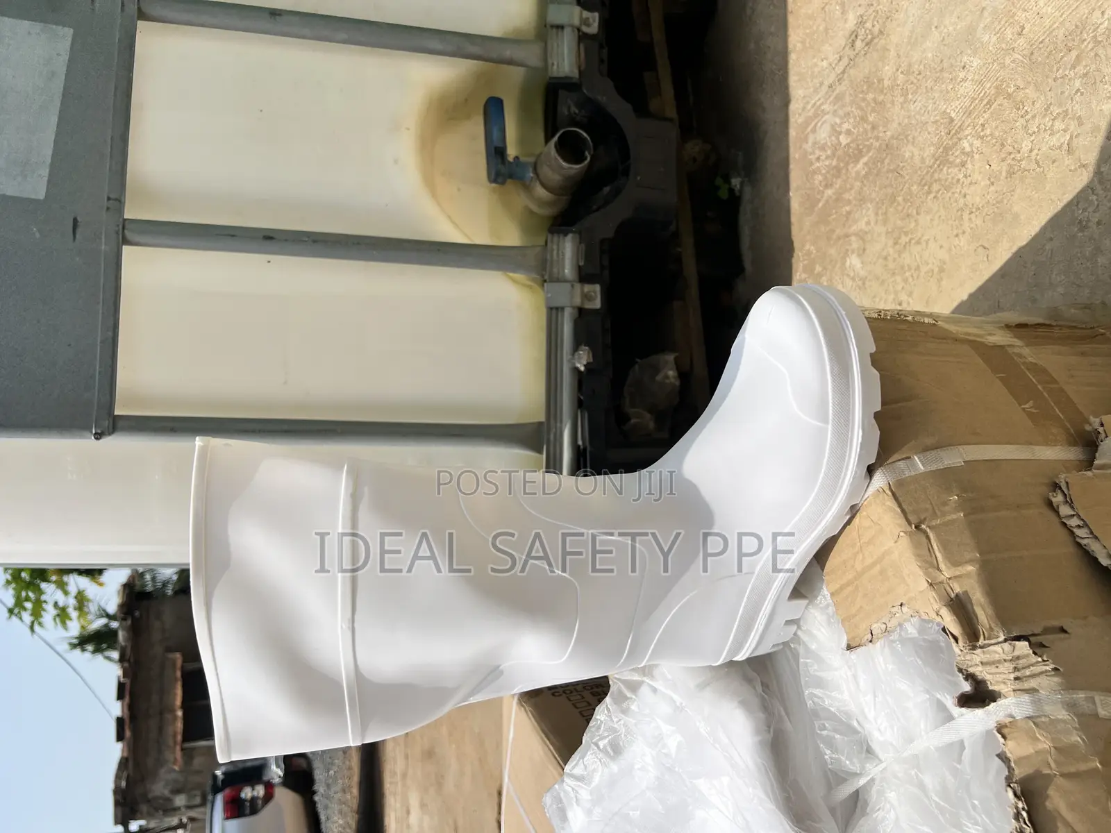 White Pvc Safety Boot