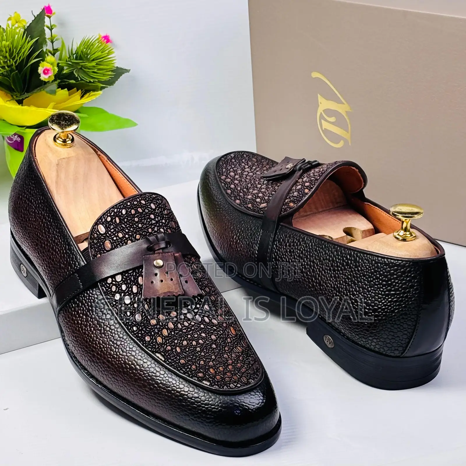 Dino Verratti Men's Coffee Leather Tassel Loafers