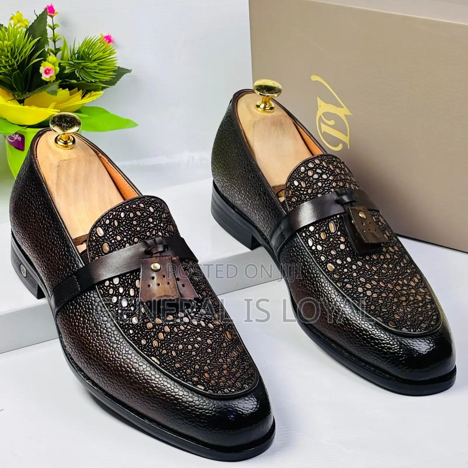 Dino Verratti Men's Coffee Leather Tassel Loafers