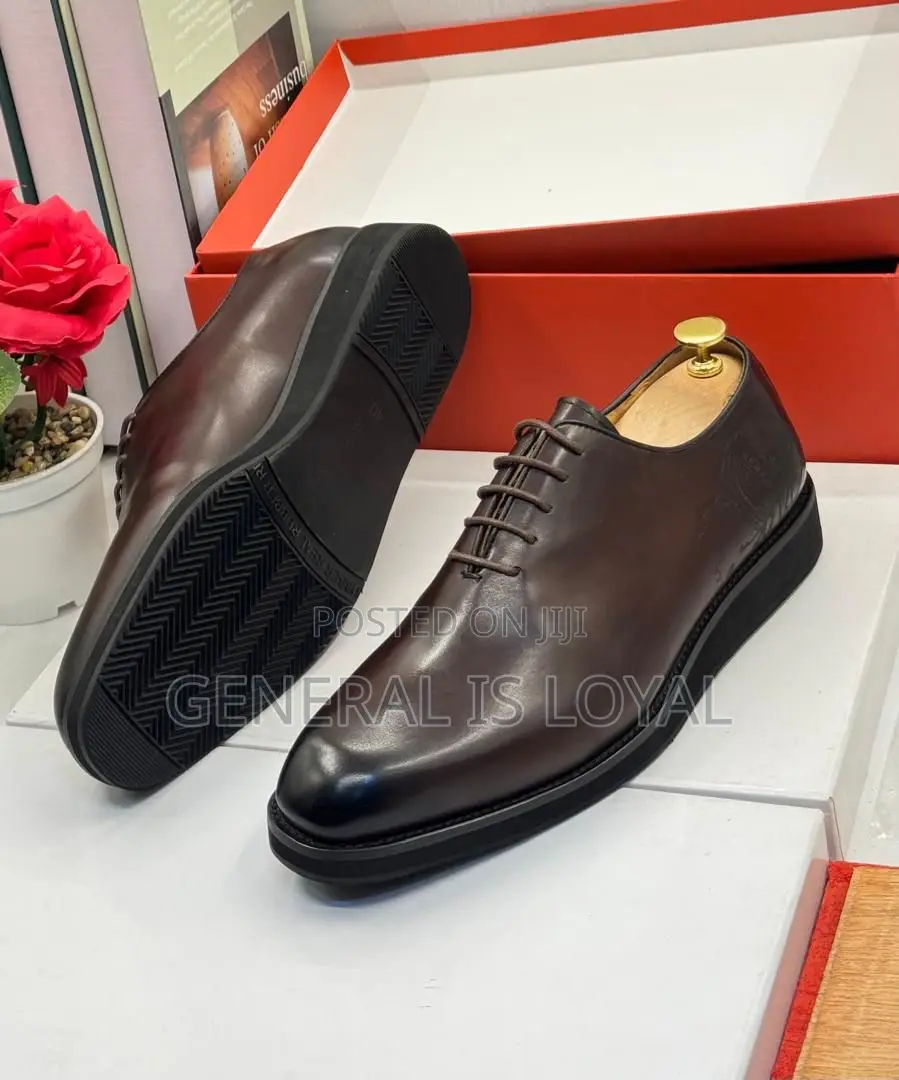 Oggi Coffee Leather Lace Up Men’S Shoe