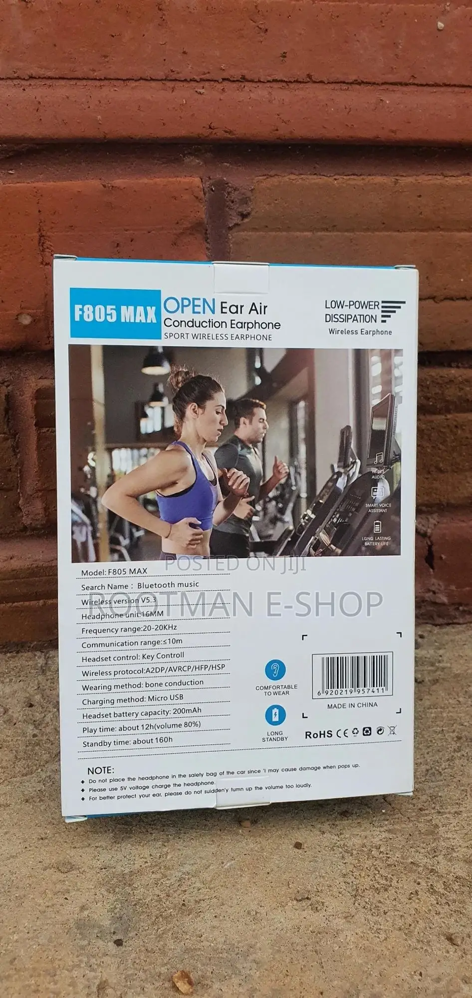 F805 Max Wireless Open Ear Earphones-12 Hours (80% Volume)