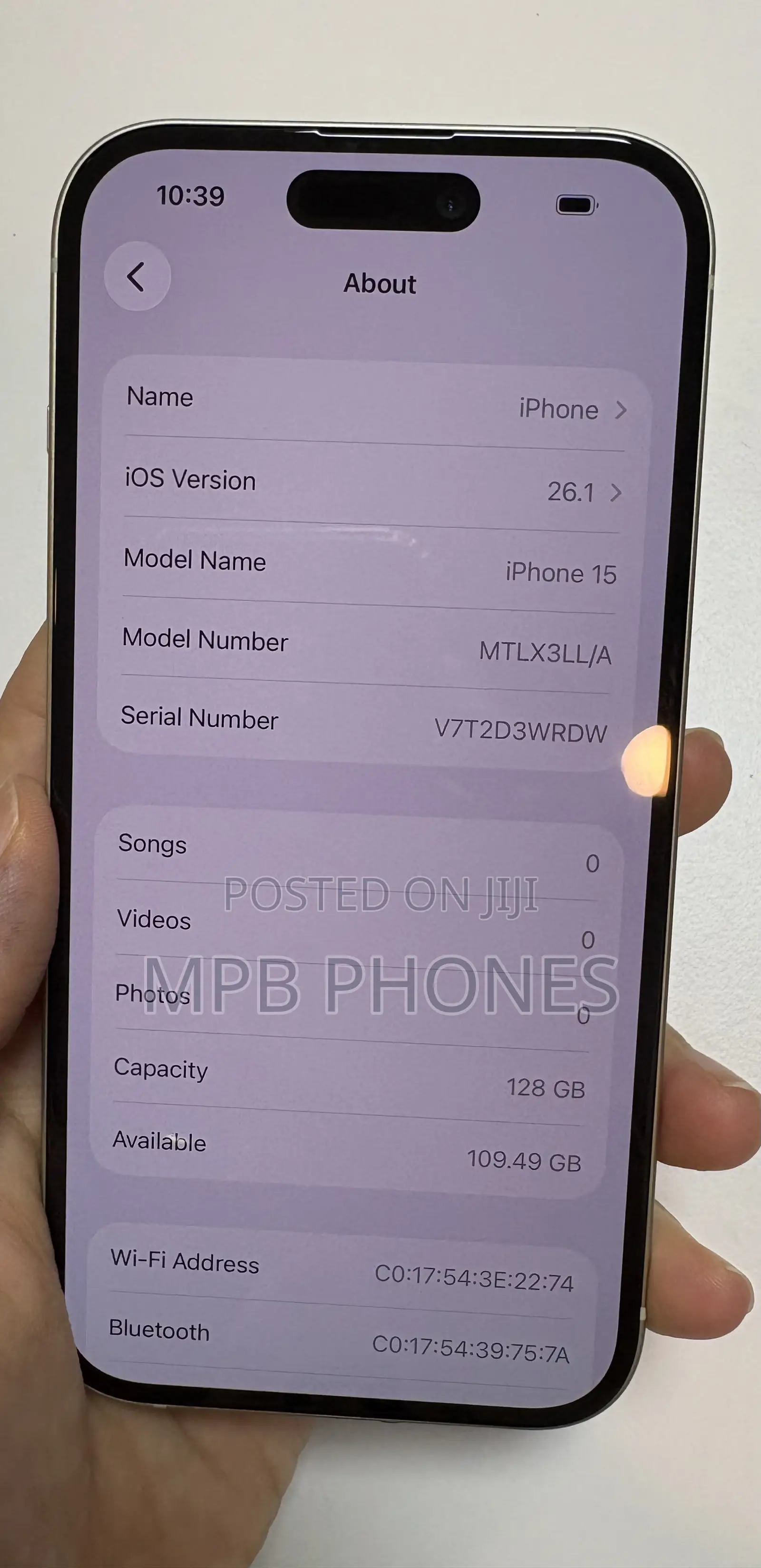 Apple iPhone 15 128 GB Yellow