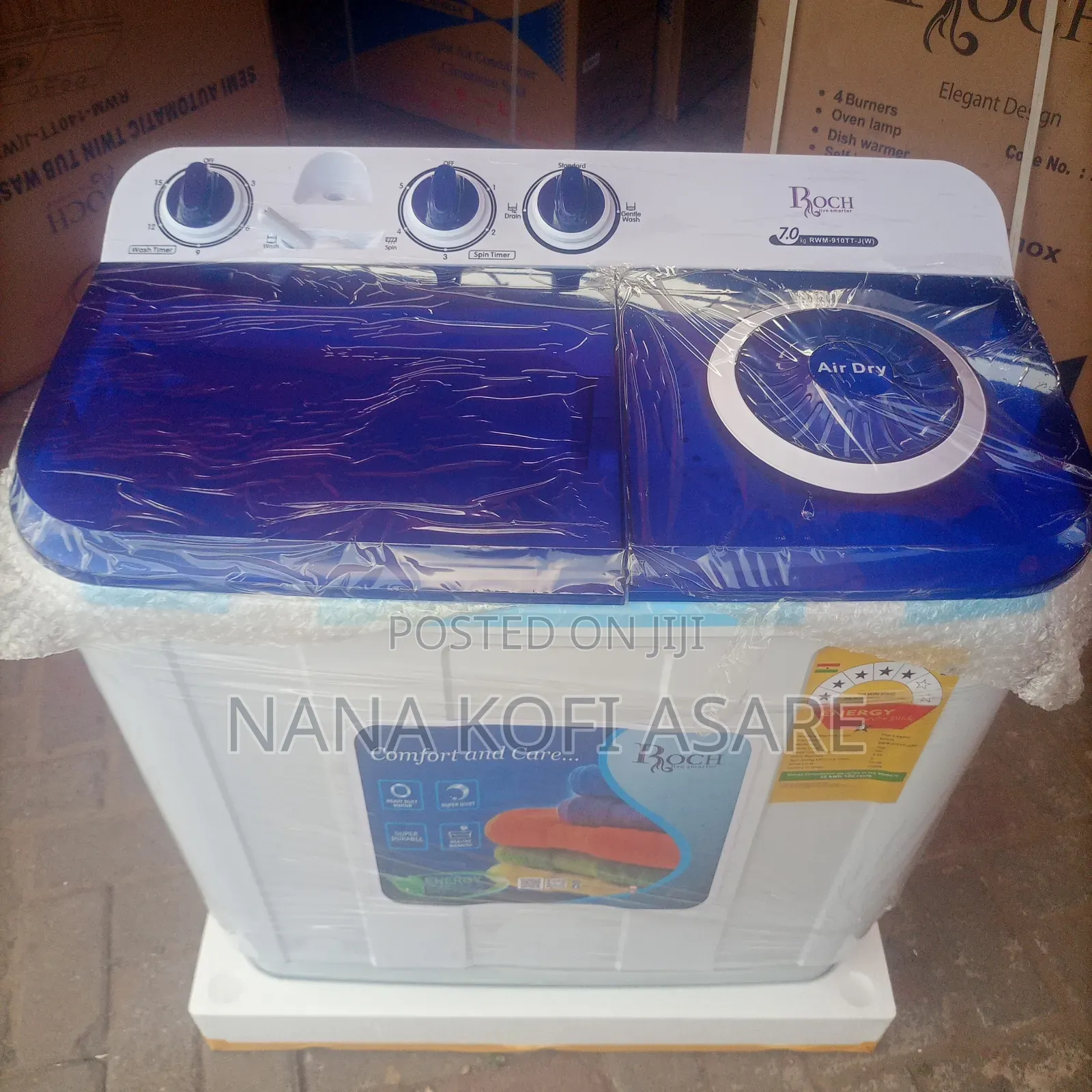 Roch 7kg Semi Automatic Washing Machine