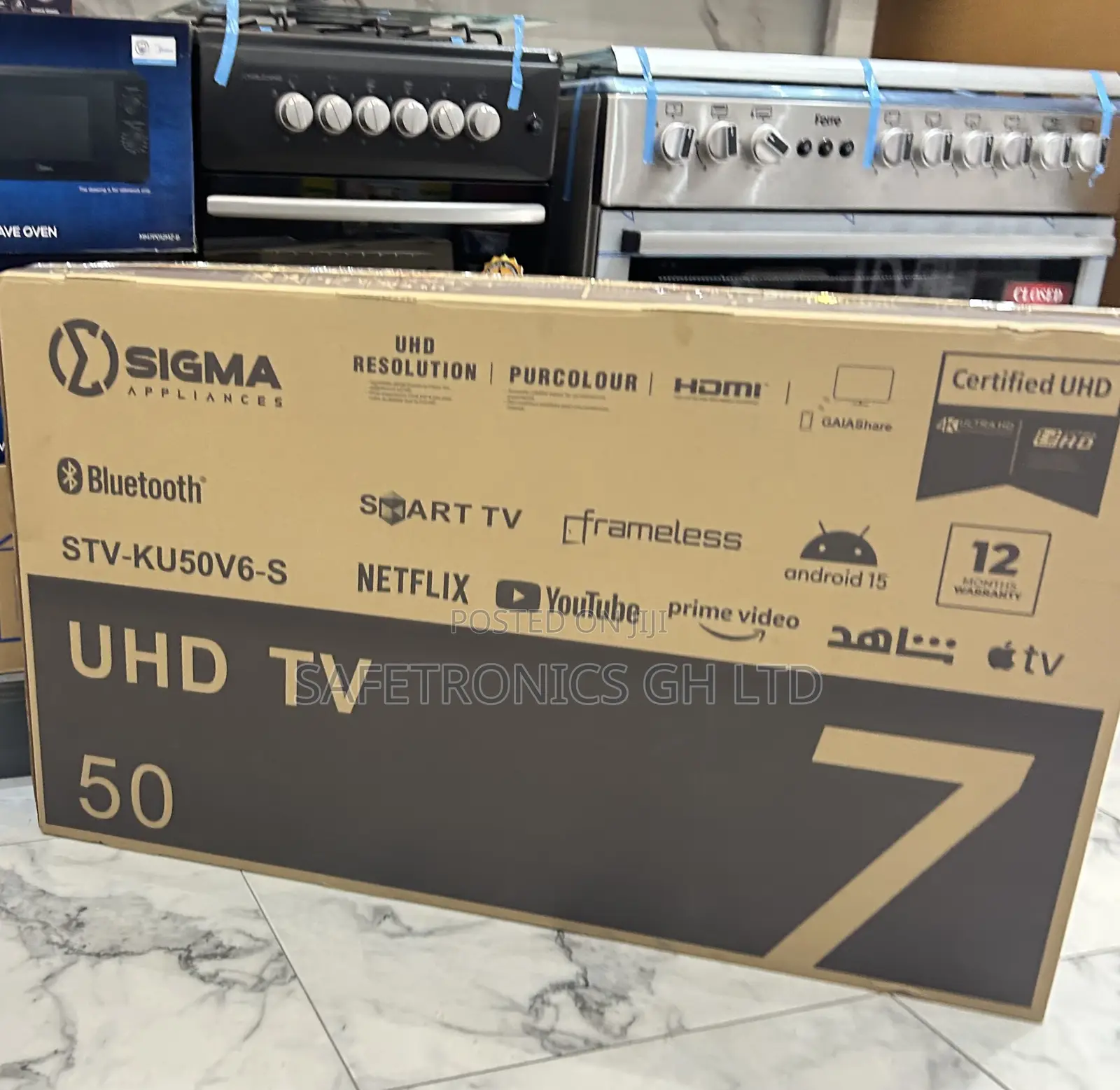 Ultra Modern Led Uhd Smart Sigma 50” (Sig-Ku50v6-S) Electric Tv