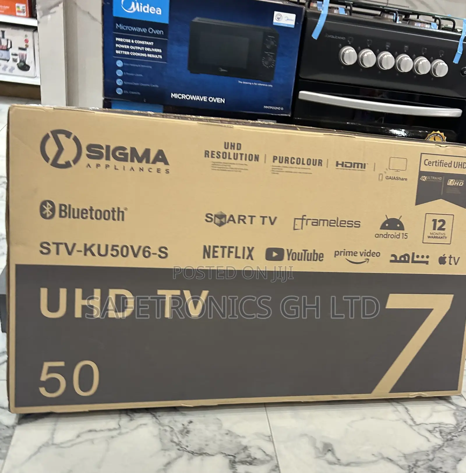 Shop Uhd Led Android Sig-Ku50v6-S Frameless Sigma Tv