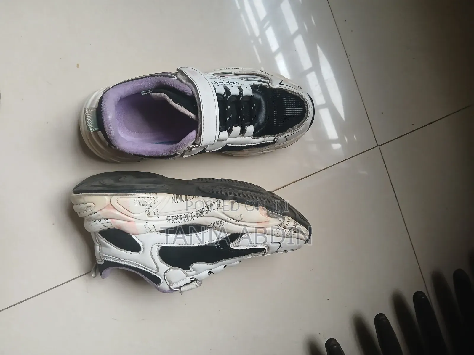 Black,Purple and White Sneakers for Kids