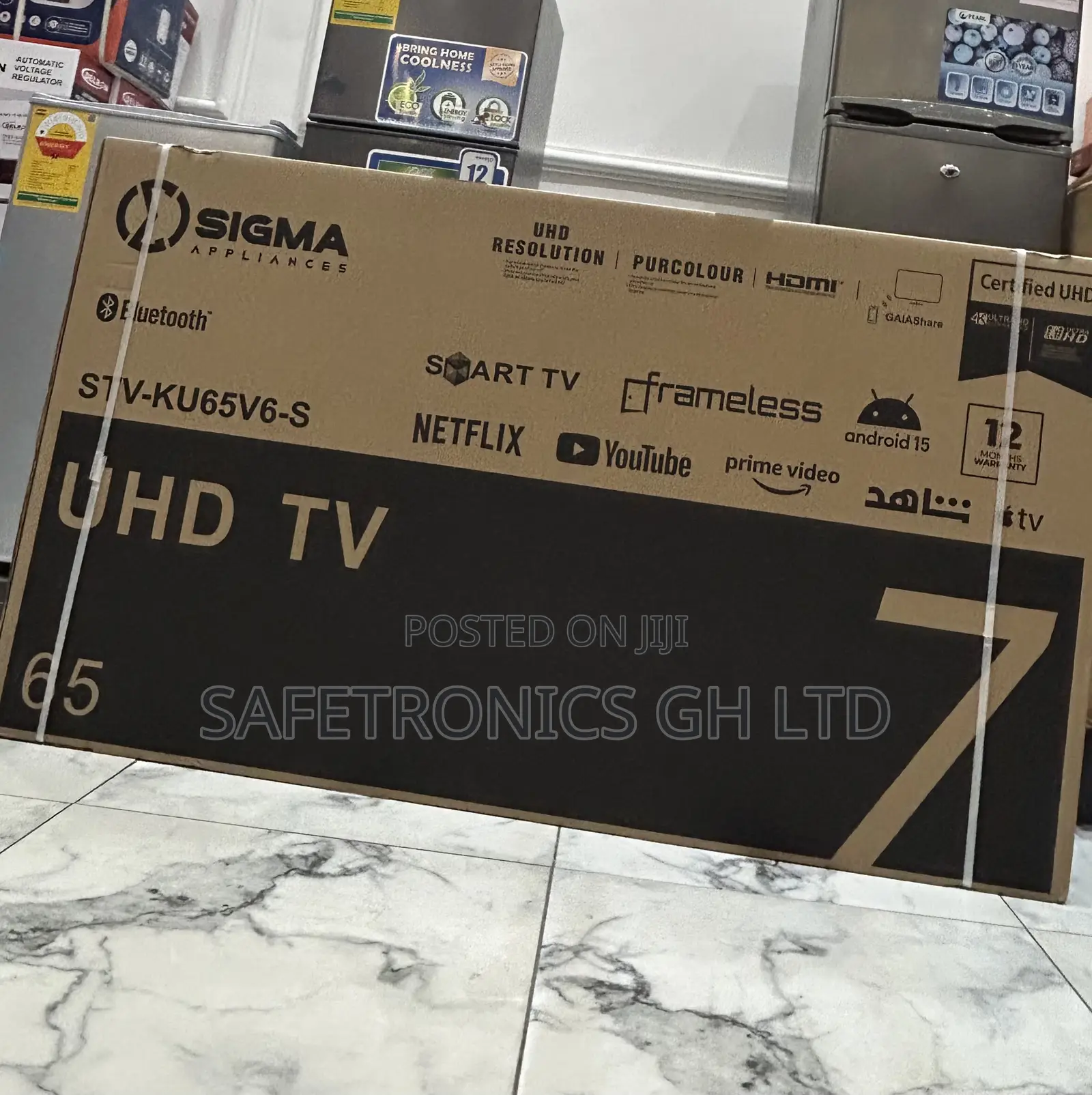 Exclusive 65 Inch Smart Led Uhd Sigma Sig-Ku65v6-S Android Tv