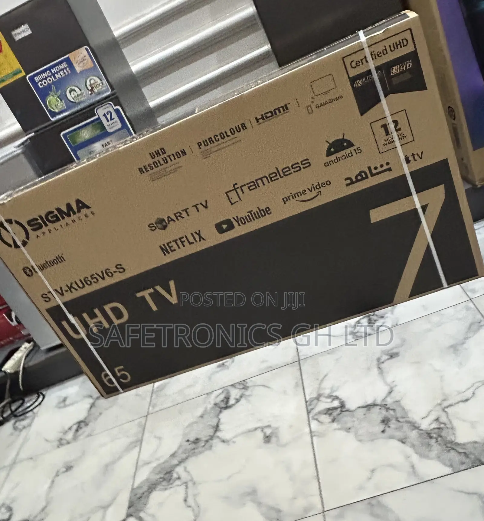Ultra Modern Led Uhd 65” Android Smart Sigma Sig-K65v6-S Tv