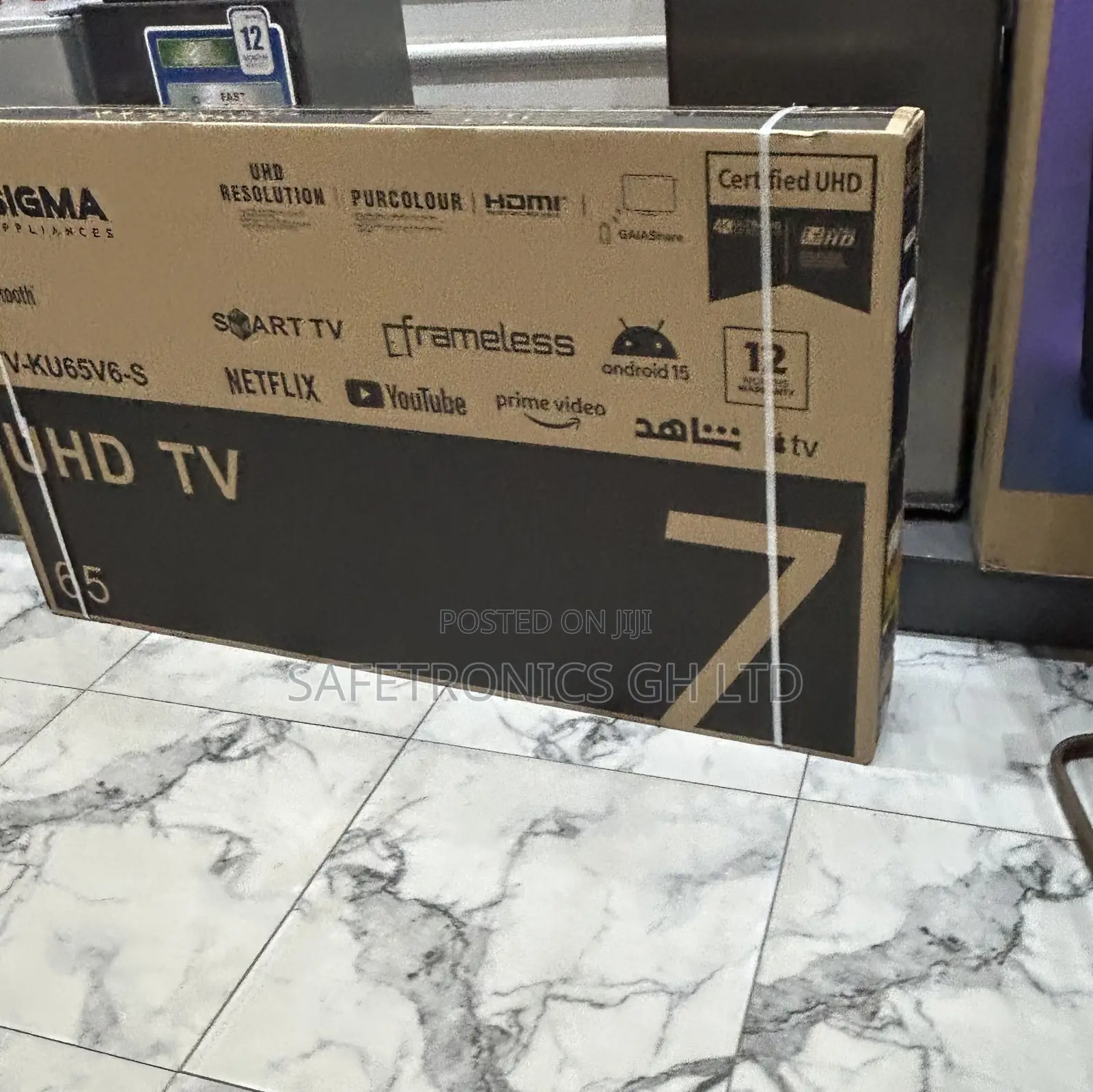 Ultra Modern Led Uhd 65” Android Smart Sigma Sig-K65v6-S Tv