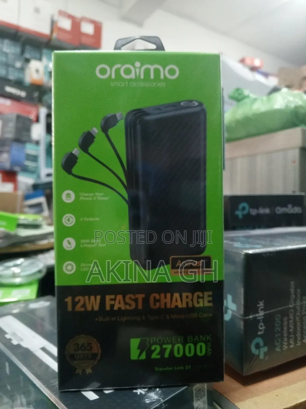 Oraimo 12w Fast Charge 27000mah Power Bank