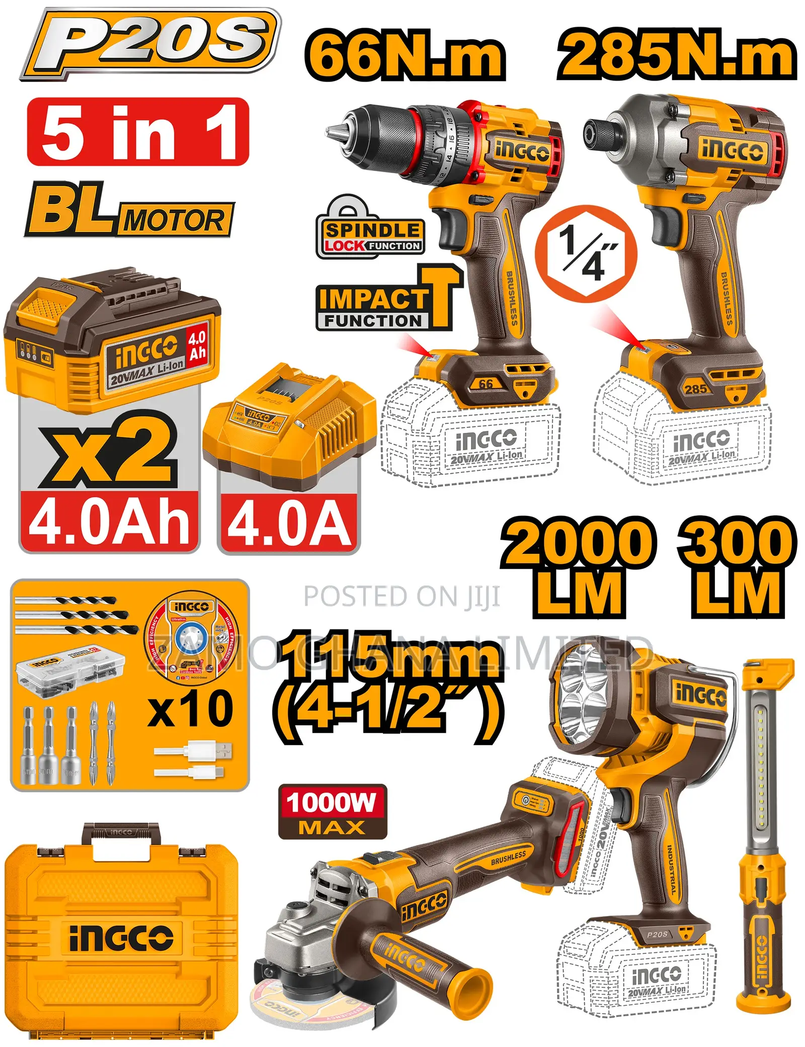 Cordless 5 Pcs Combo Kit - Cosli250692