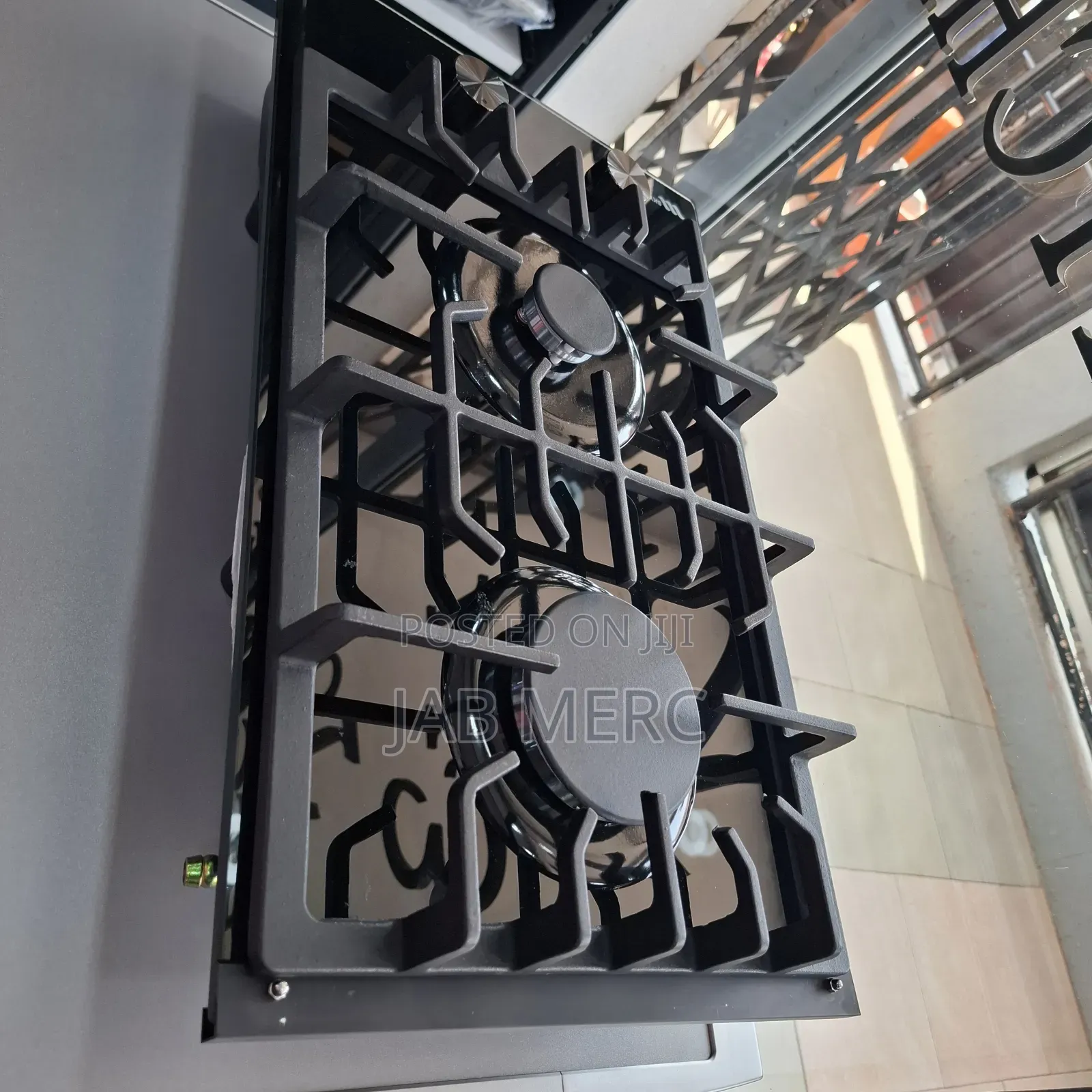 30cm Gas Hob 2 Burners Automatic Ignition Glass Top