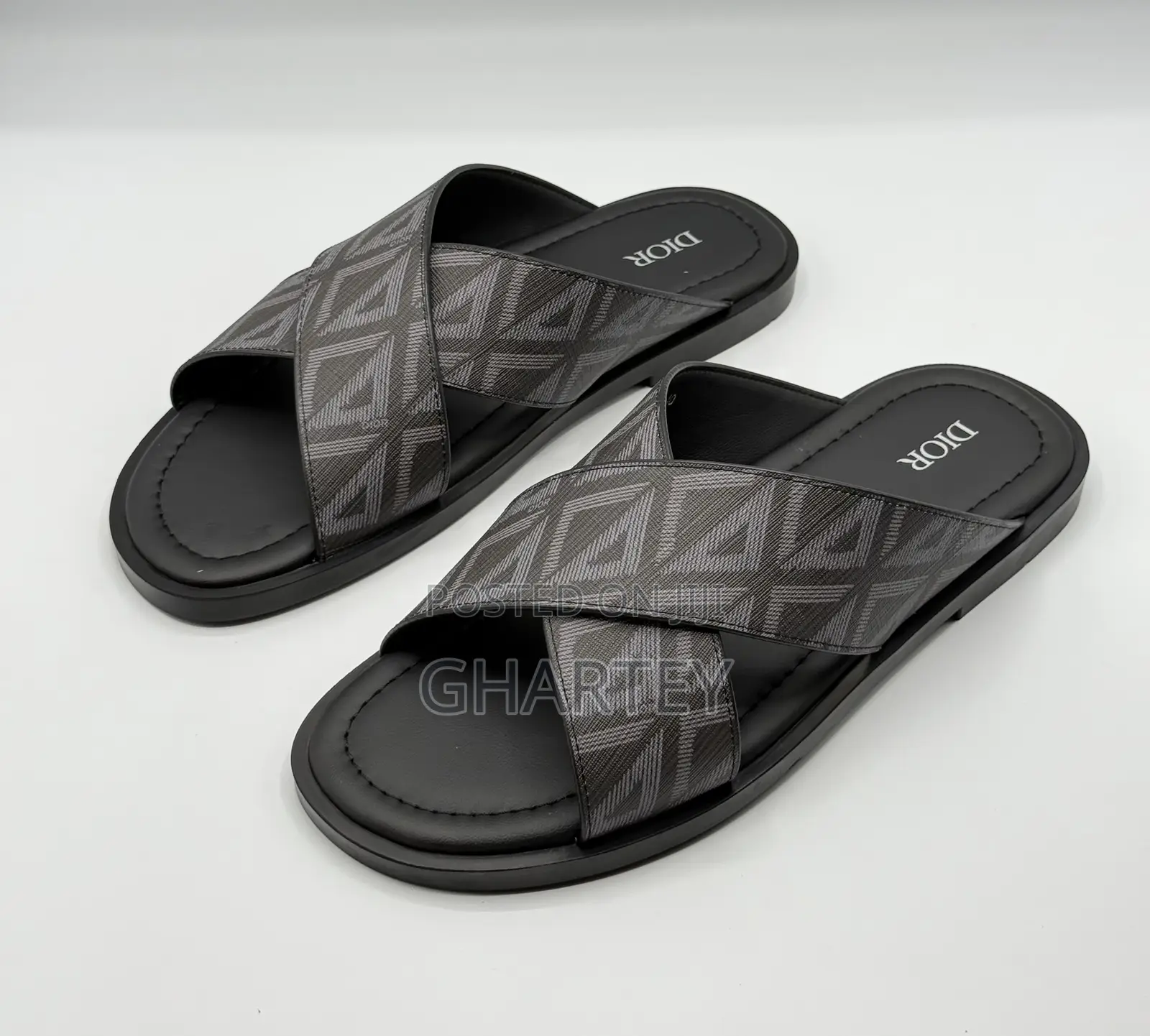 Dior Canvas Upper Crossed Men’S Sandals