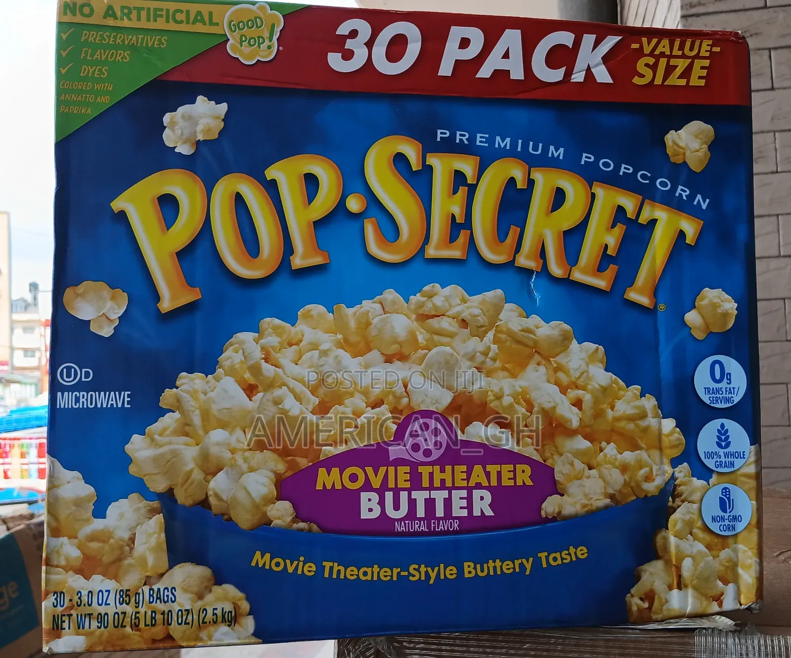 Pop Secret Butter Microwave Popcorn, 30 Packs