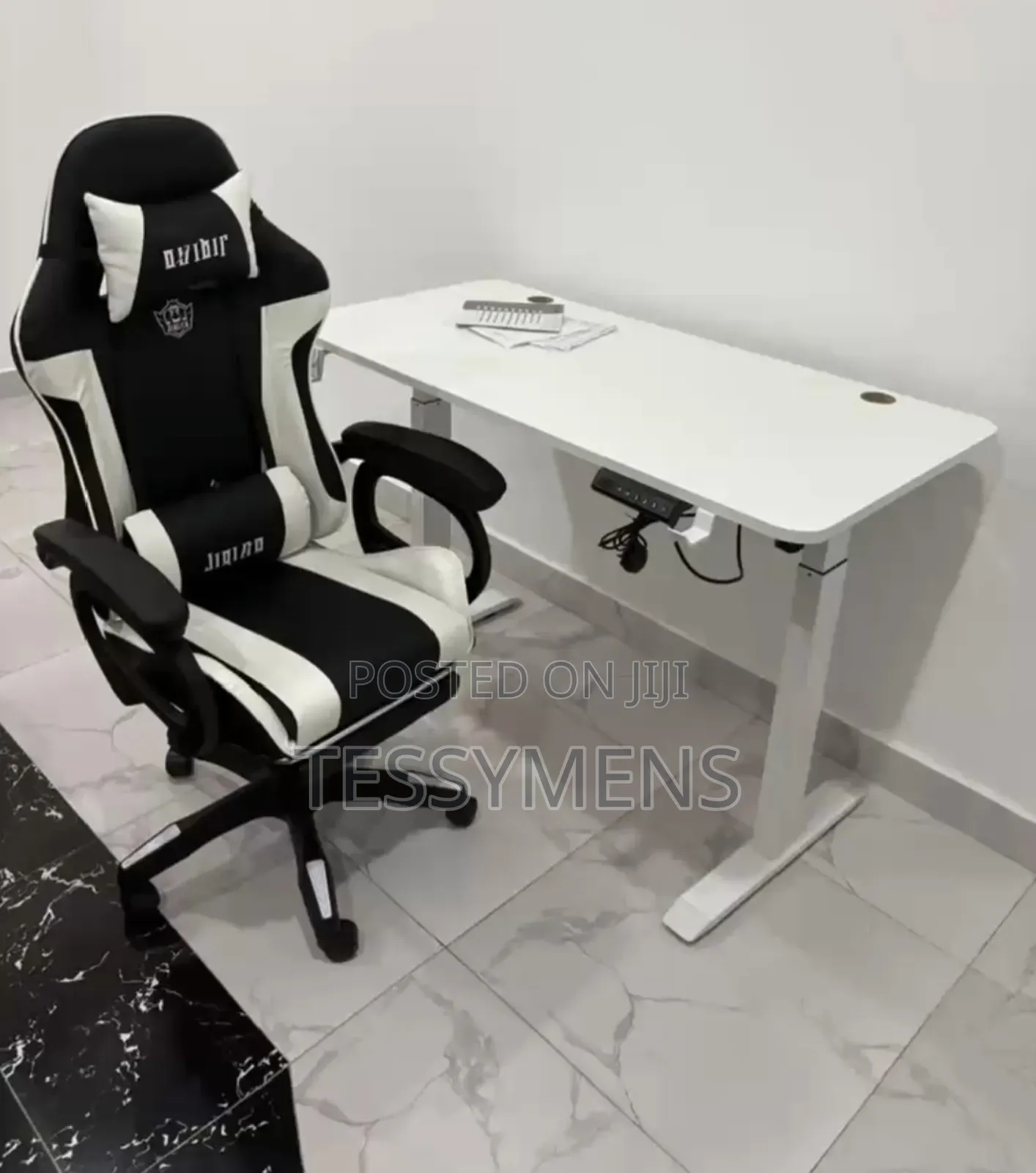 Electric Adjustable Table and Gaming Chair