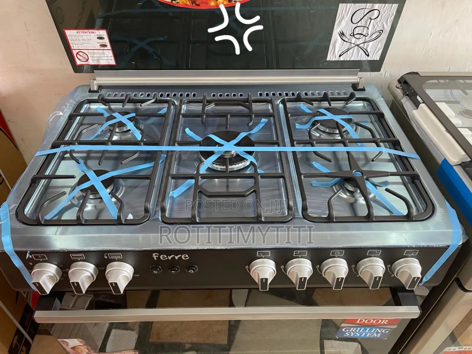 Professional Gas Cooker 60x90cm Five Burner