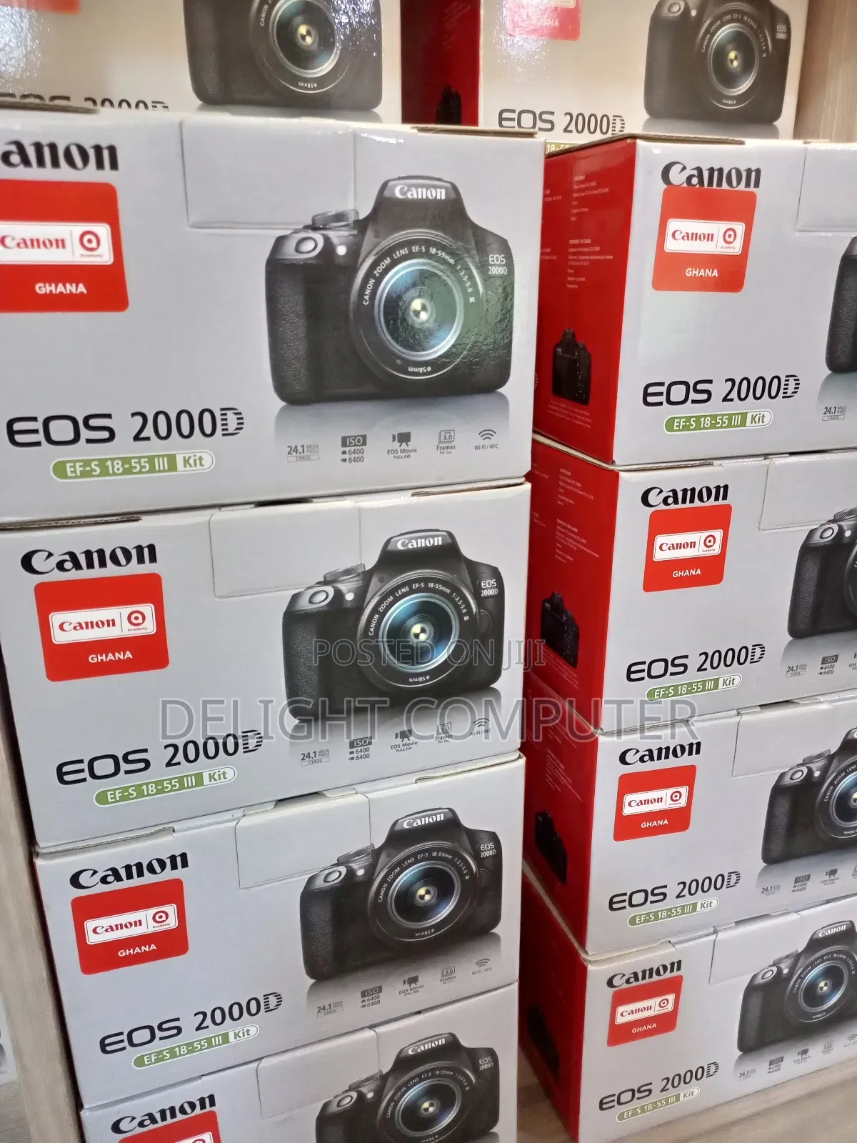 Cameras
Canon Eos 2000d-Wifi 24.1 Mp 3.0 Screen + Lens 18-55