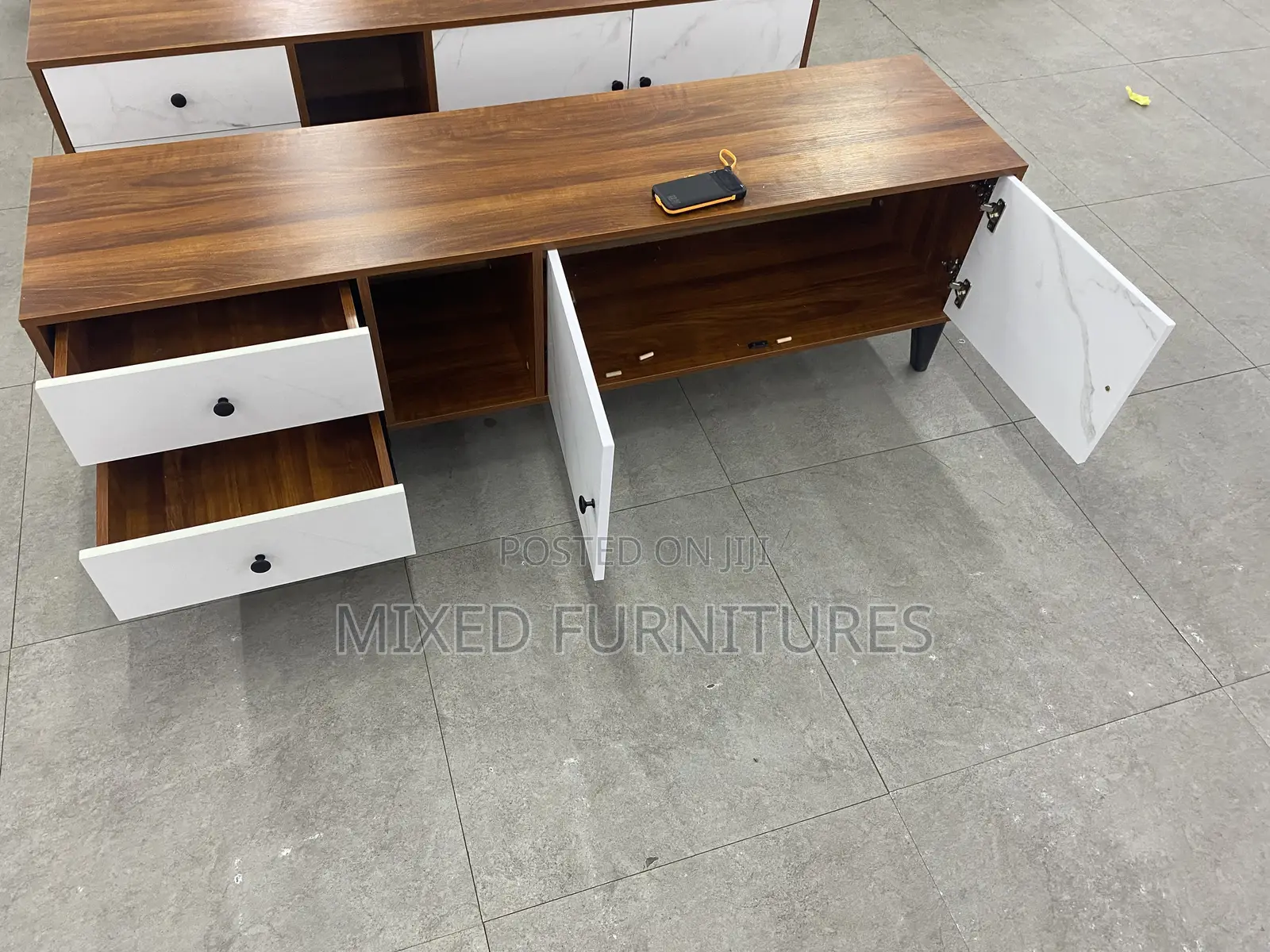 Quality Wooden Tv Stand With Drawers (Available)