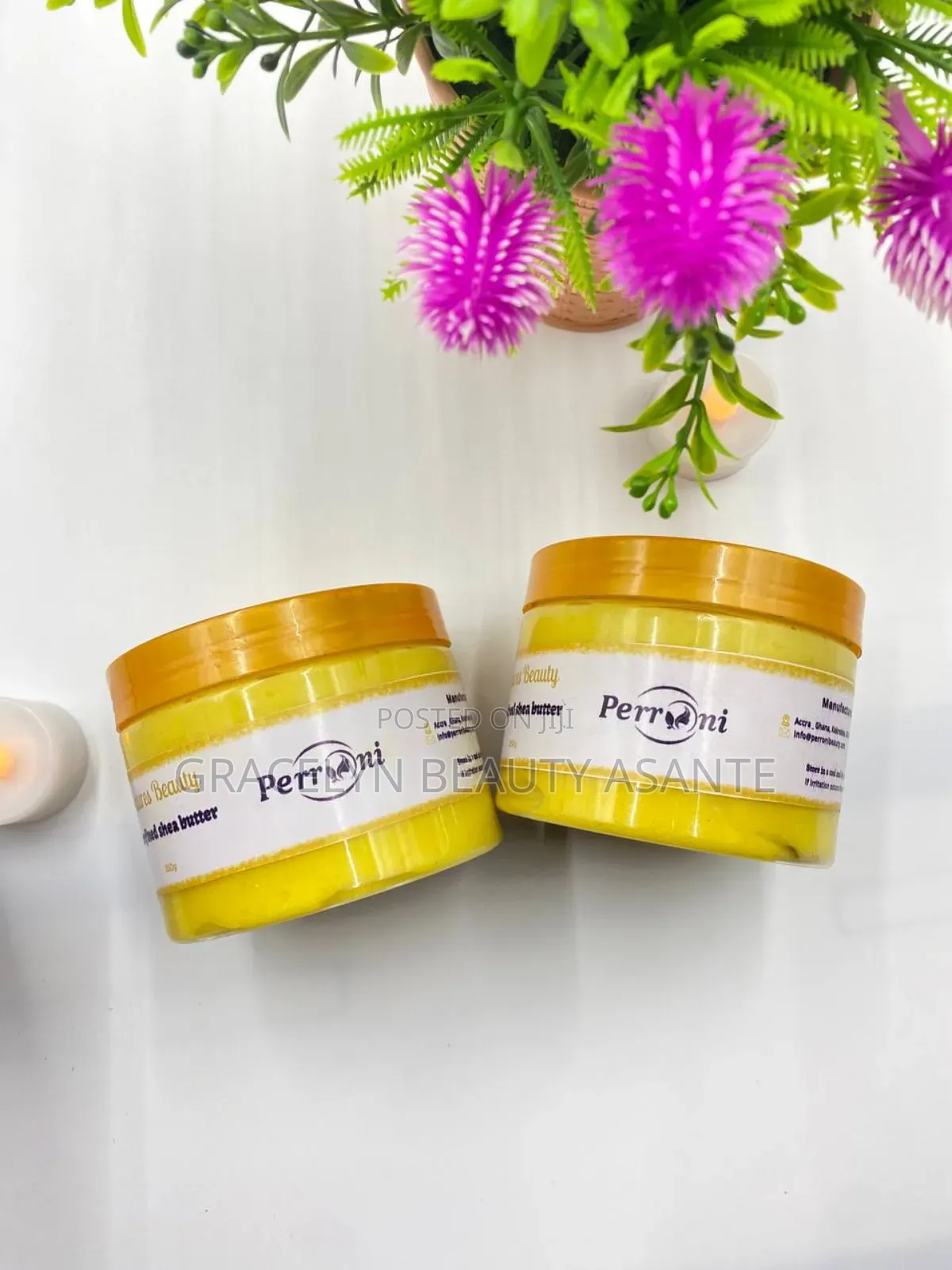 Perroni Unrefined Shea Butter. 2 PCS