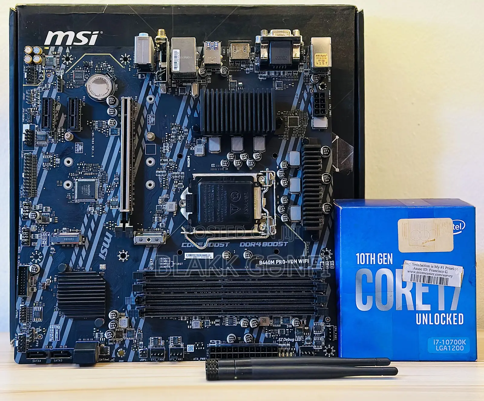 I7-10700 10th Gen Cpu + Msi B460 Wifi Board