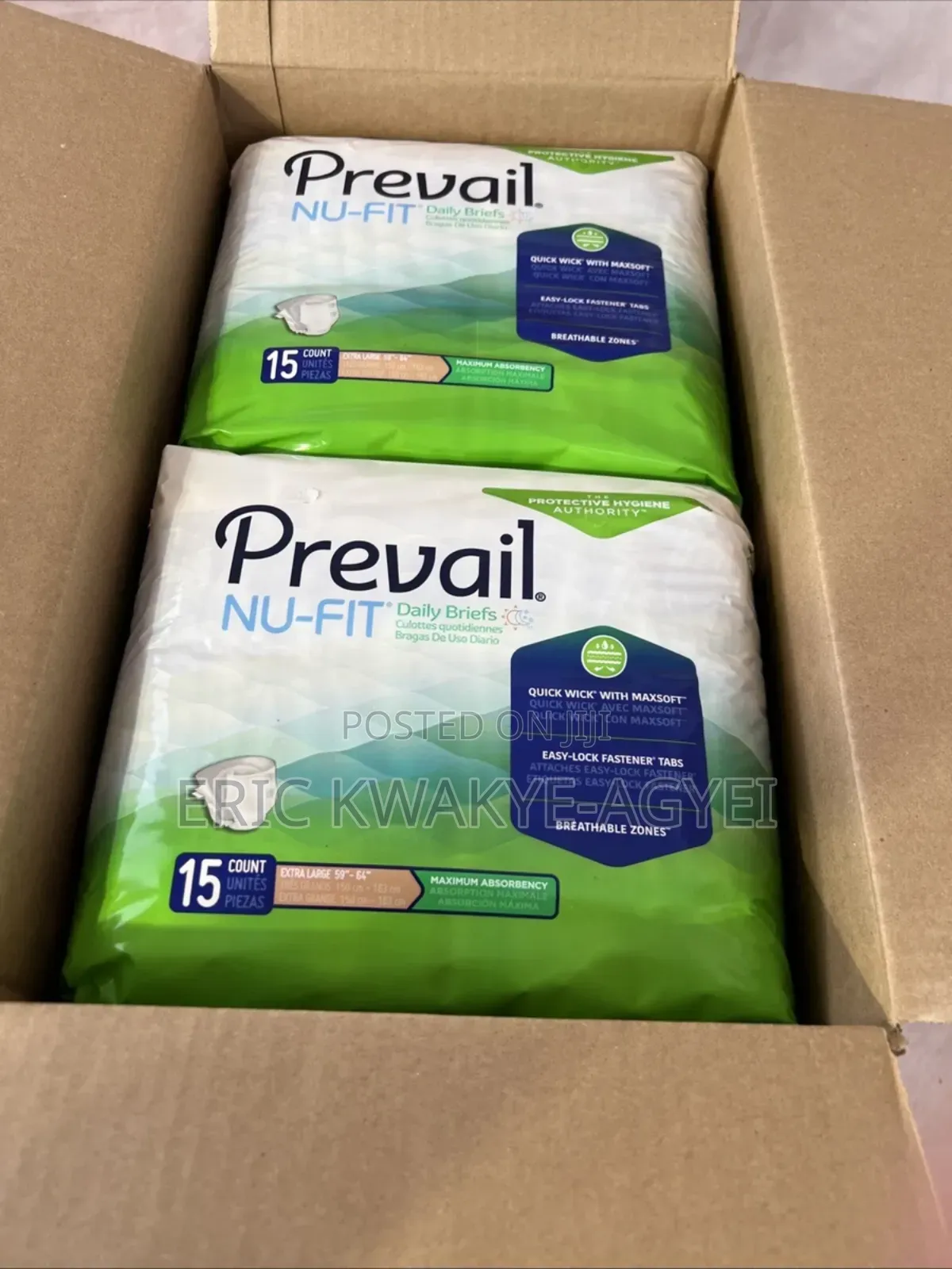 Nu-Fit Daily Briefs, Incontinence, Max Absorbency, Xl, 15