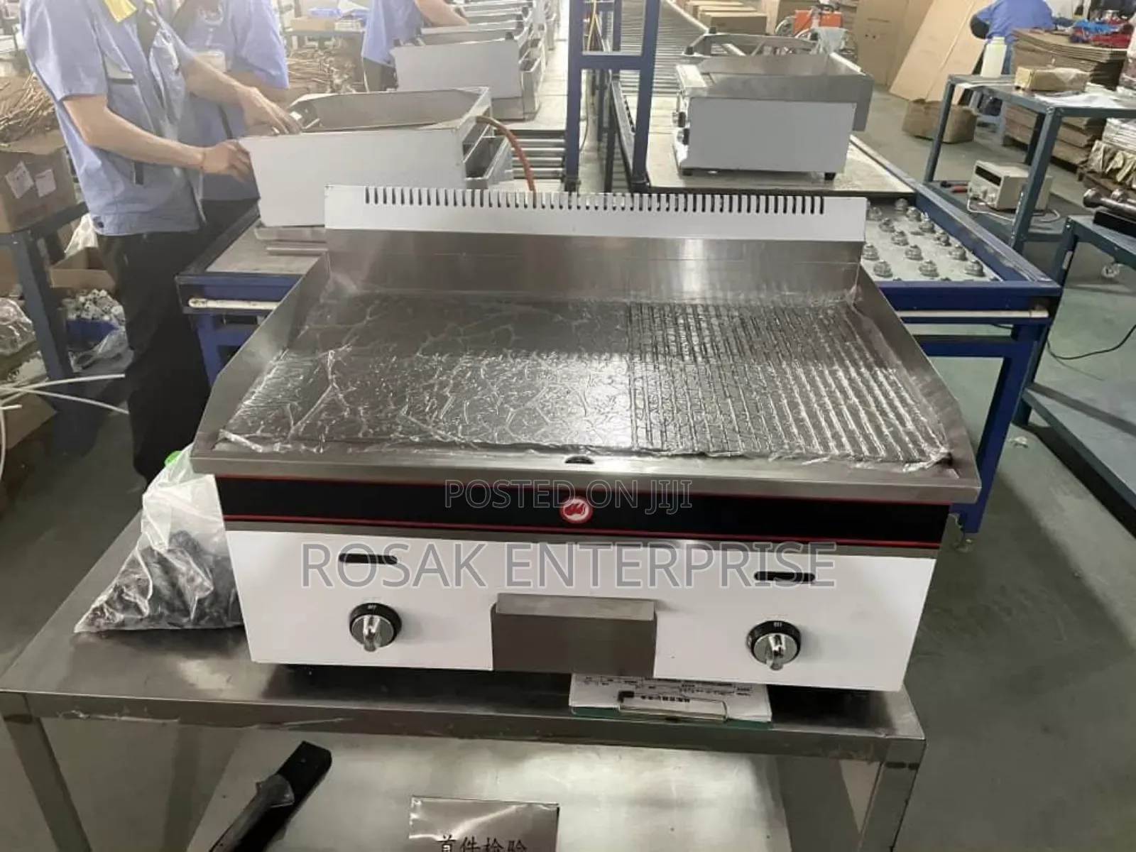 Gas Griddle Fully Stainless Steel Half Smooth Half Rough
