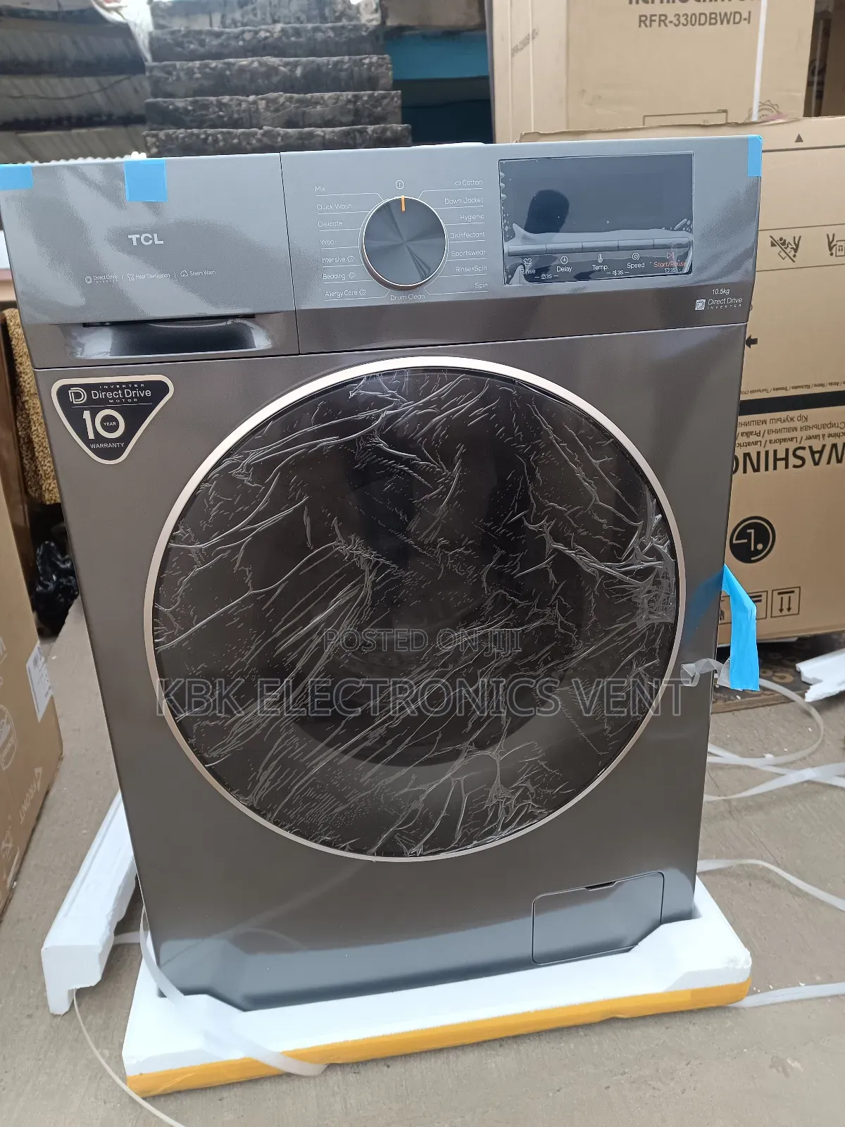 Tcl 10.5kg Front Load Full Automatic Washing Machine
