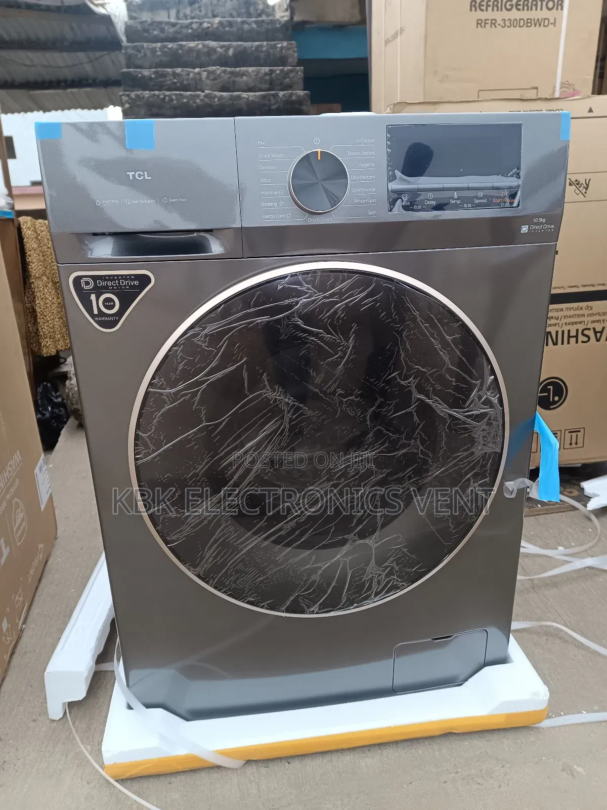 Tcl 10.5kg Front Load Full Automatic Washing Machine