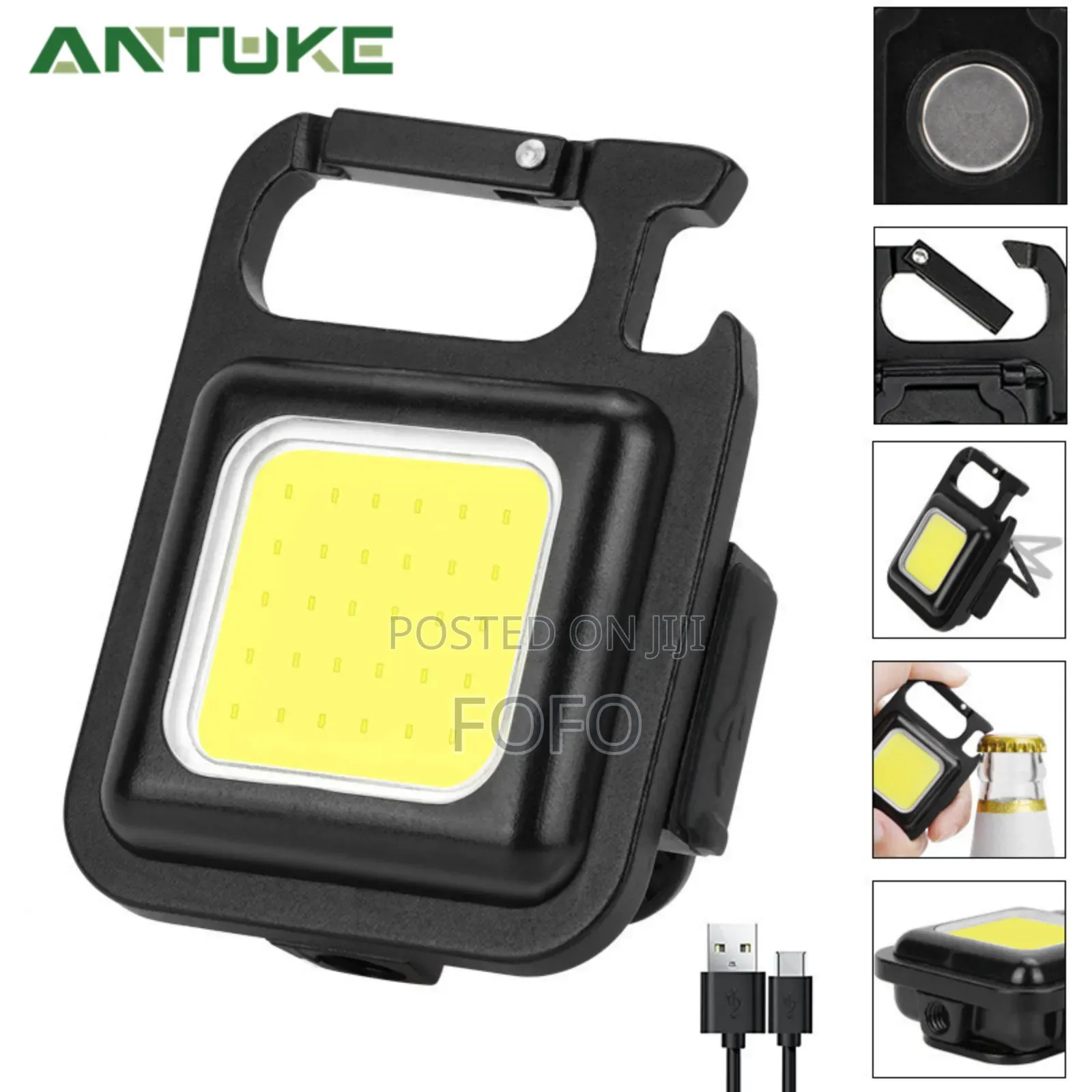 Cob Rechargeable Keychain Light (800ma Battery)