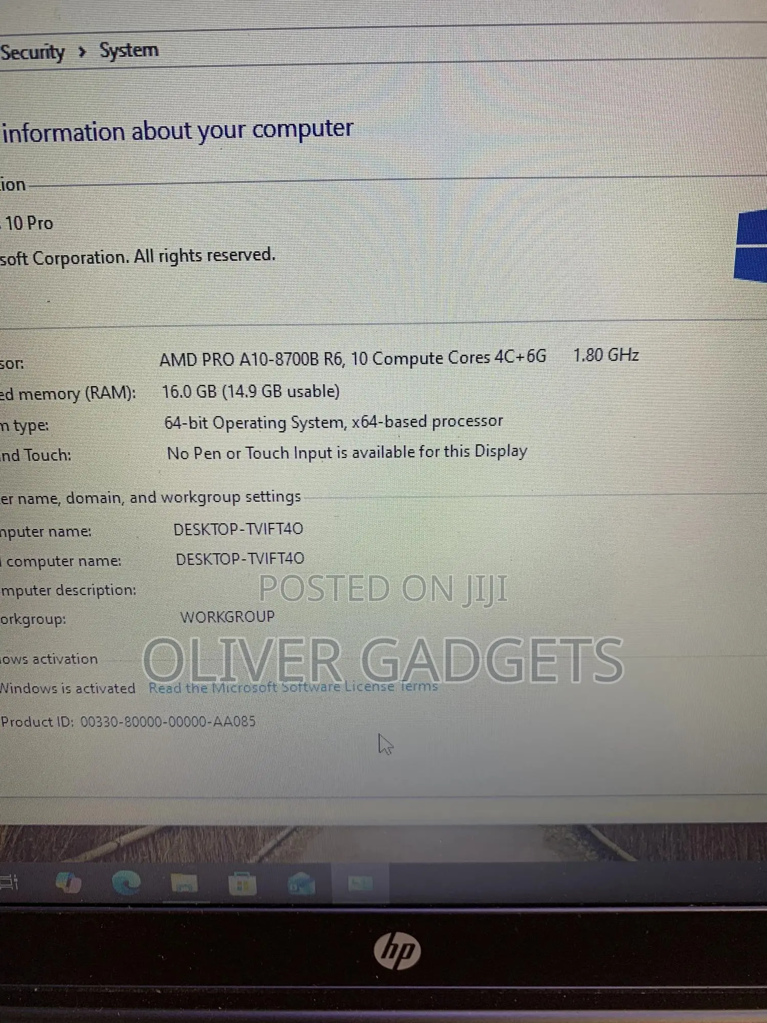 Laptop HP ProBook 655 G3 16GB AMD A10 SSD 500GB