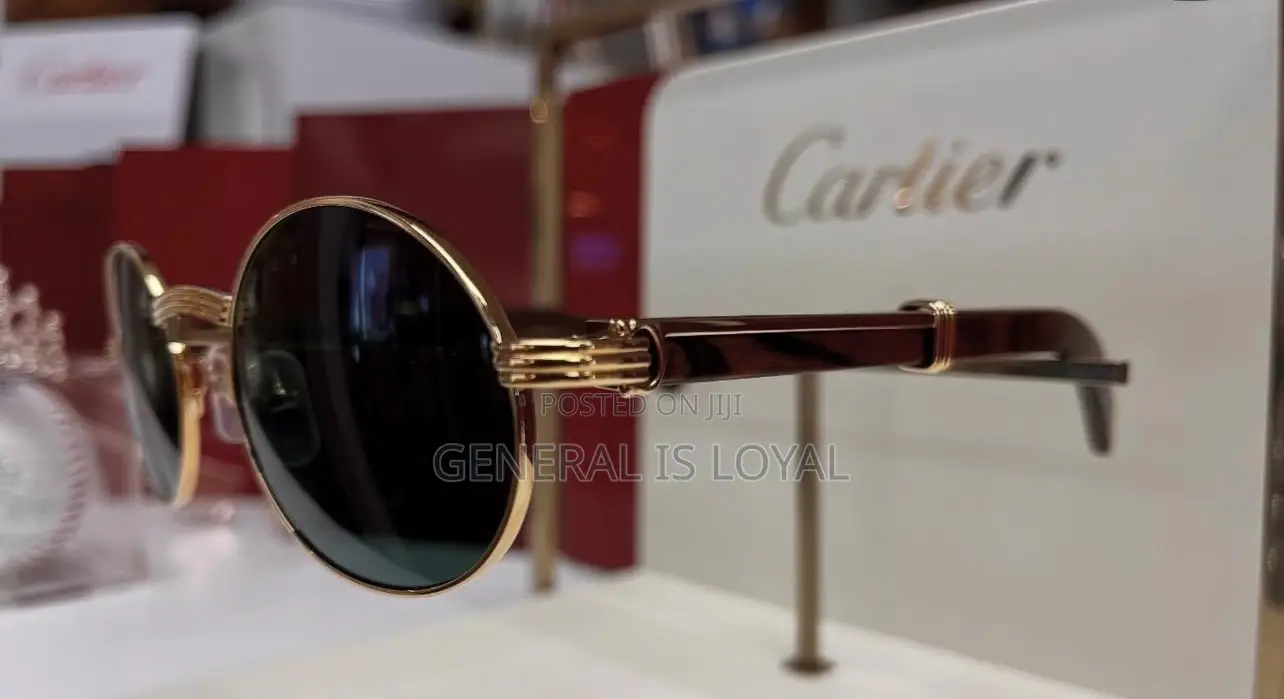 Cartier Giverny Gold And Wood Sunglasses  Brown Gradient Lenses