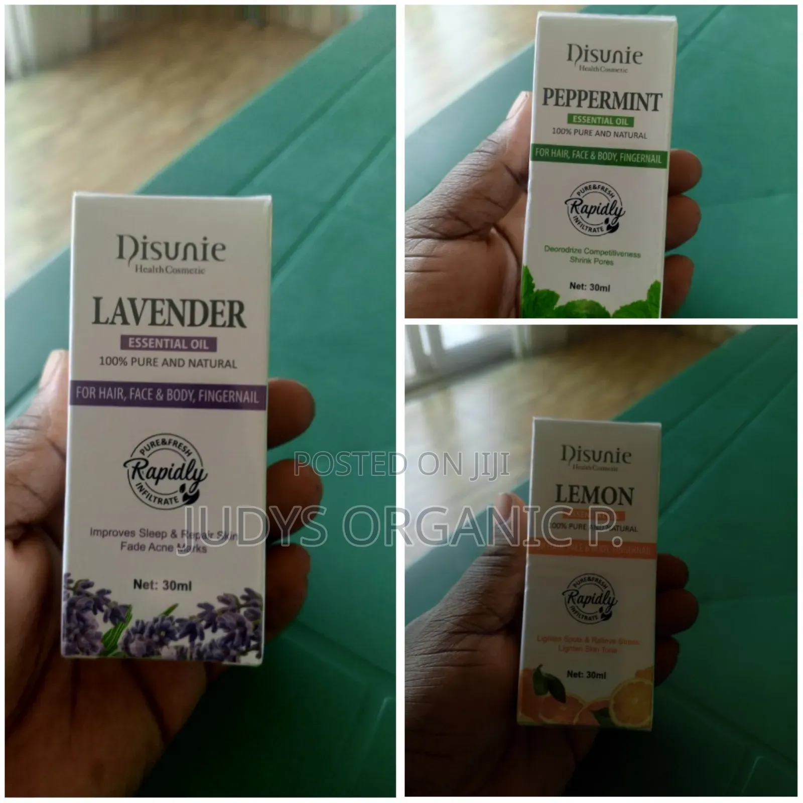 Peppermint, Lemon, Lavender Essential Oils