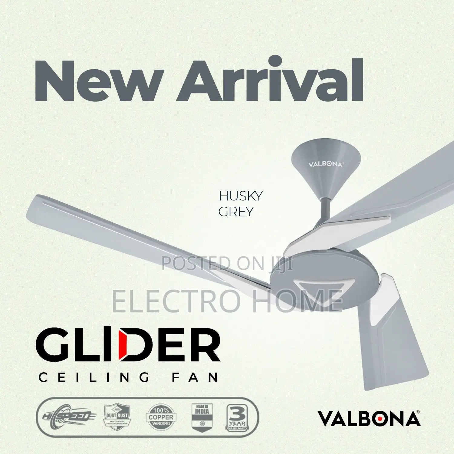 Valbona Glider 48” Ceiling Fan – High Speed / Low Energy