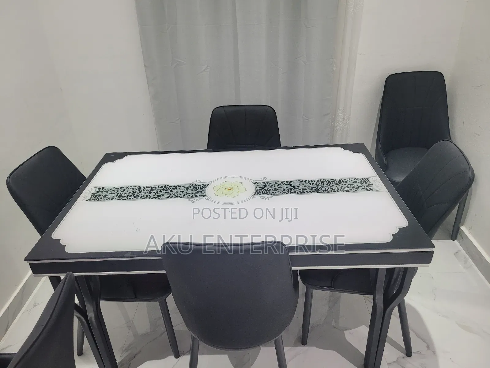 Dinning Chairs Black Leather With High Density Foam