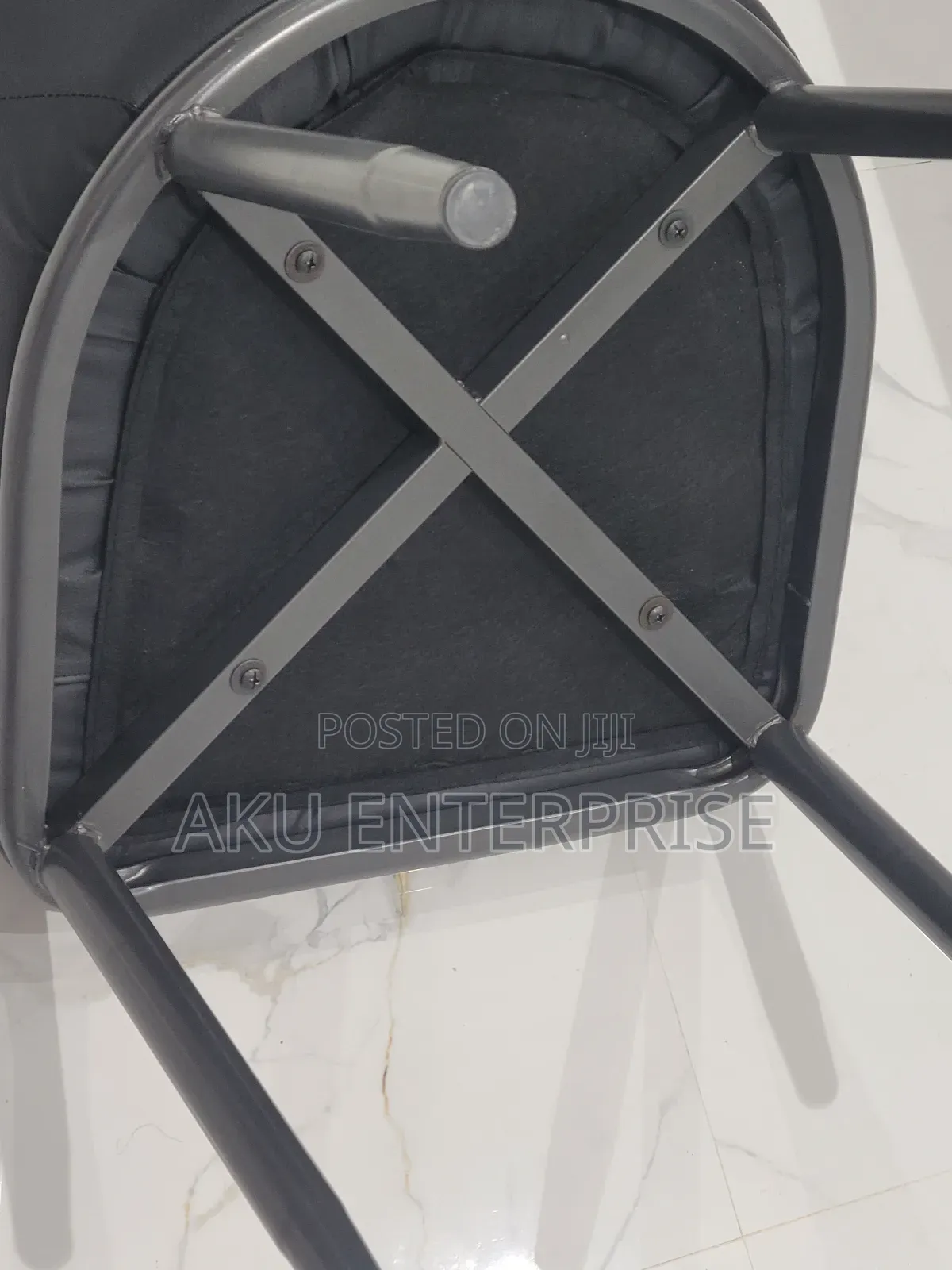 Dinning Chairs Black Leather With High Density Foam