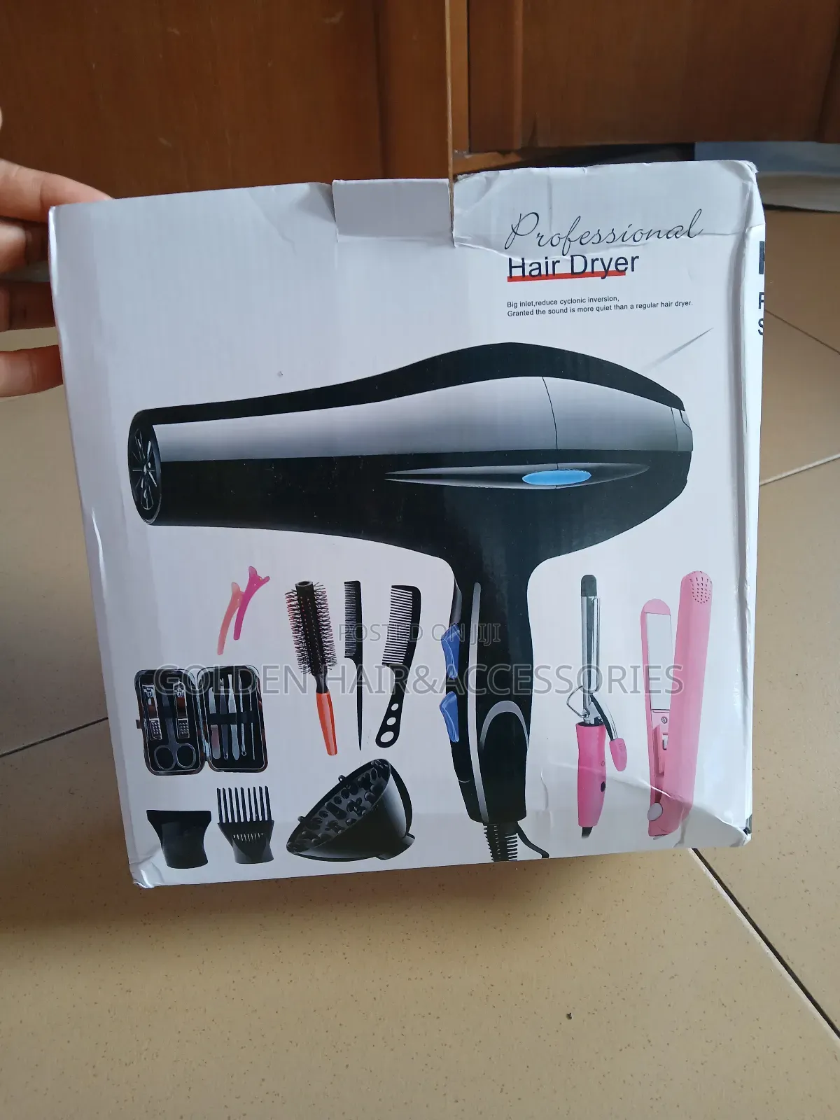 12in1 Professional Dryer Set With Straightener, Curler Nail Care Set